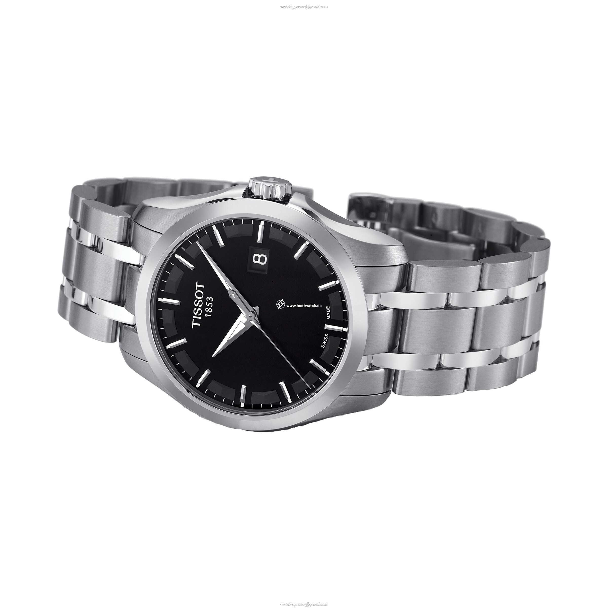 Tissot T-Classic Quartz Watch - Black Dial, Stainless Steel, 39mm - Image 2