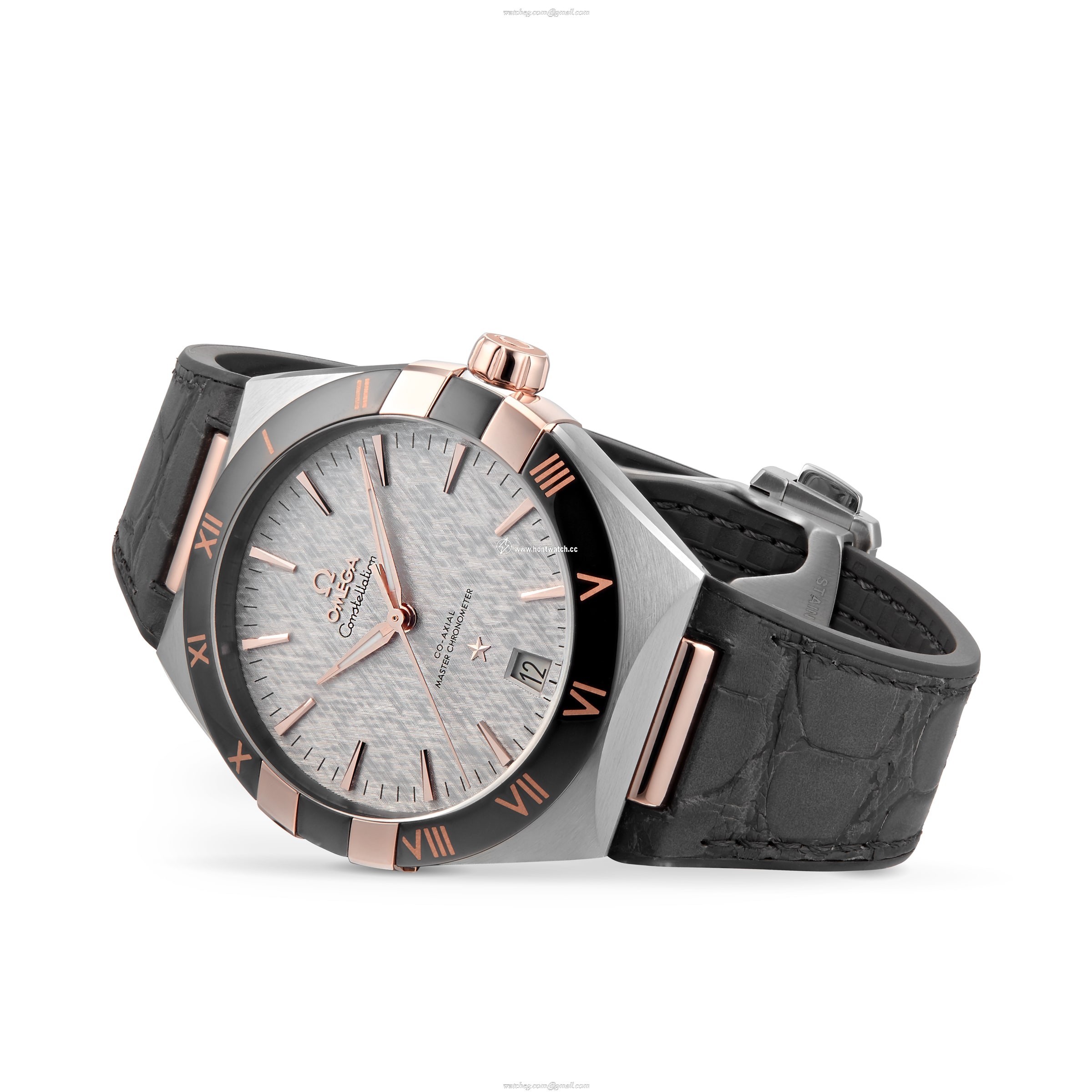 Omega Constellation Automatic Grey Watch - 41mm Steel & Rose Gold | Replica - Image 2