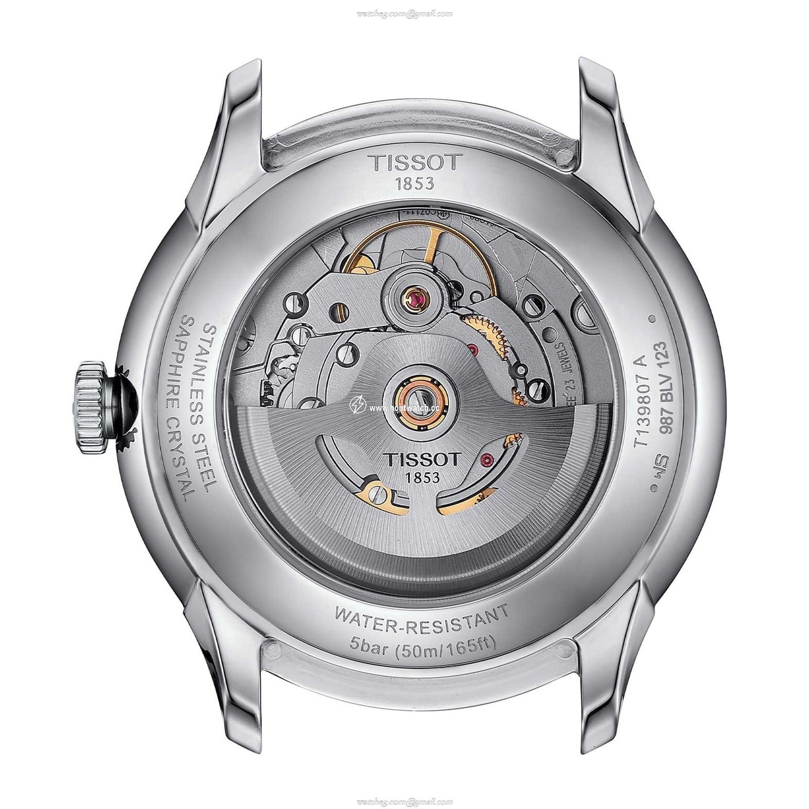 Tissot T-Classic Automatic Blue Dial Watch - 39mm Stainless Steel - Image 2