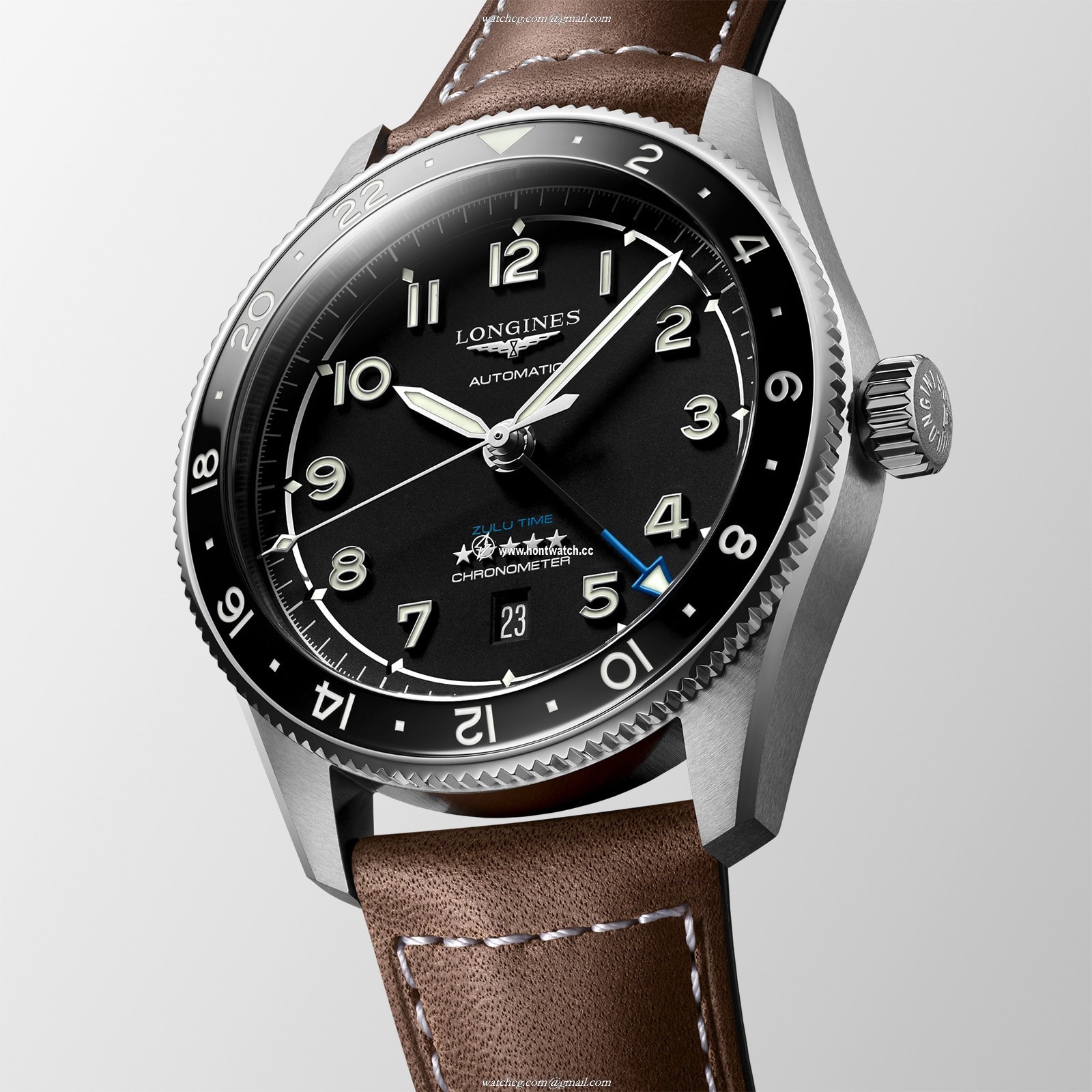 Longines Spirit L38124532 | 42mm Automatic Watch | Black Dial Stainless Steel - Image 2