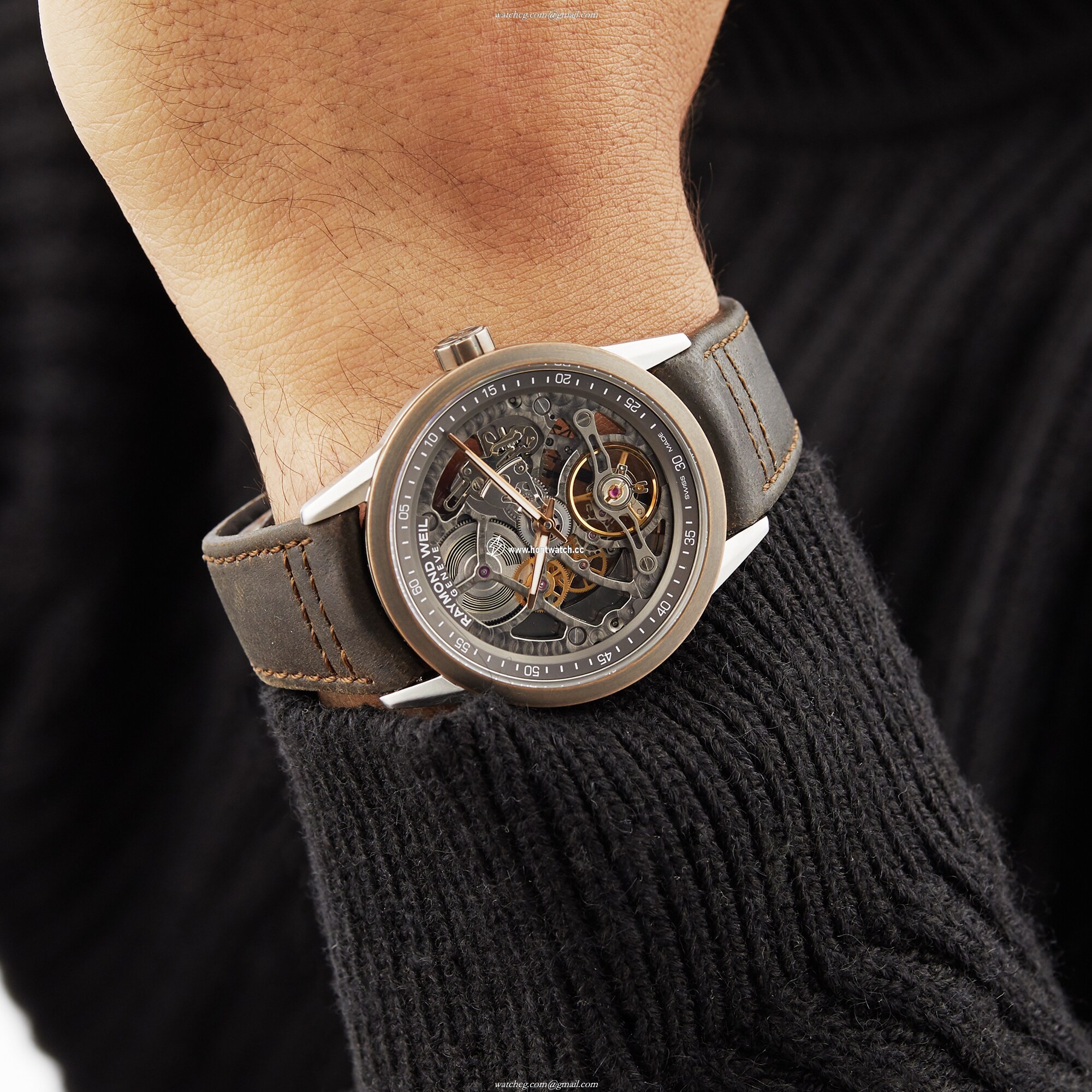 Raymond Weil Freelancer Skeleton Automatic Watch - 42mm Stainless Steel - Image 2