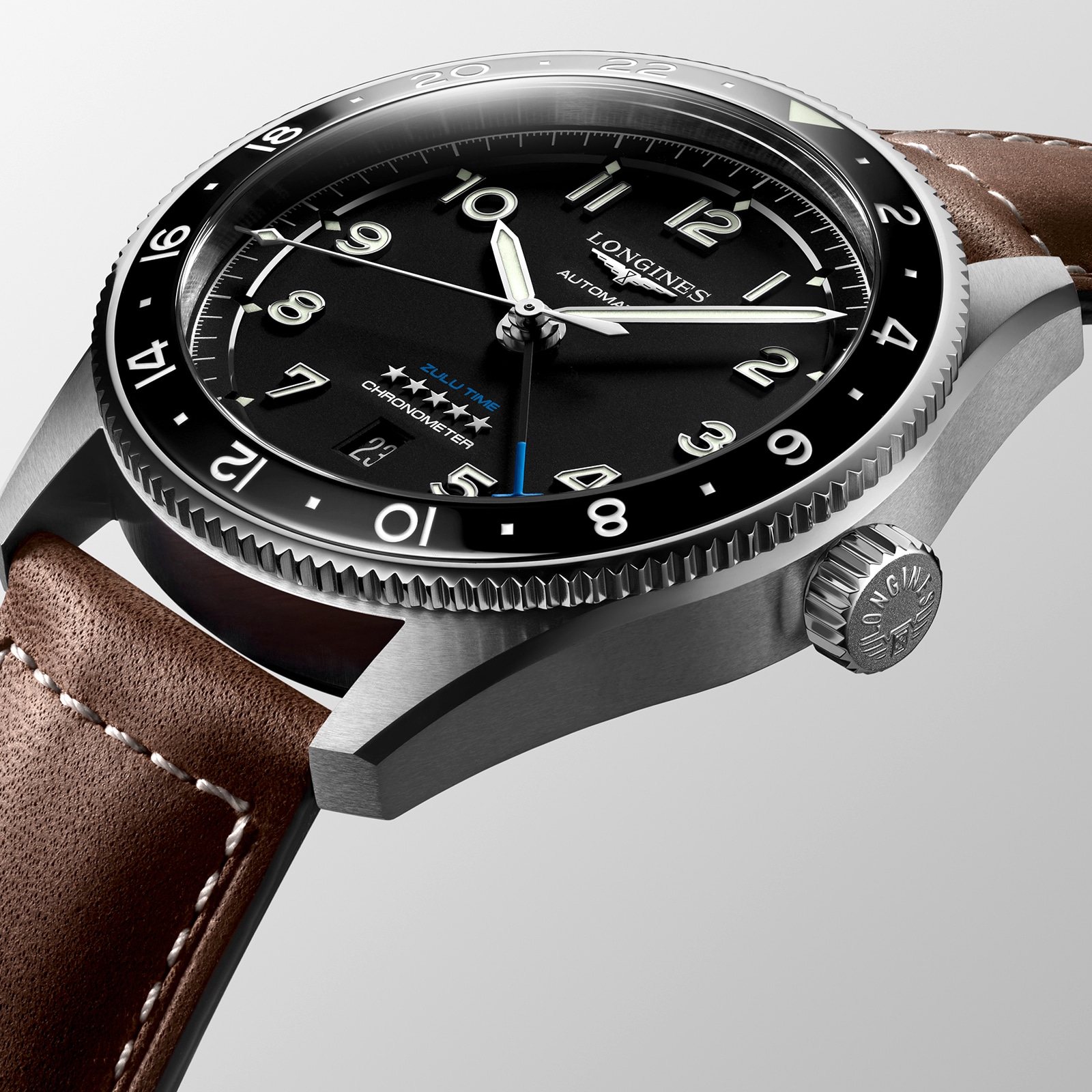 Longines Spirit L38124532 | 42mm Automatic Watch | Black Dial Stainless Steel - Image 4