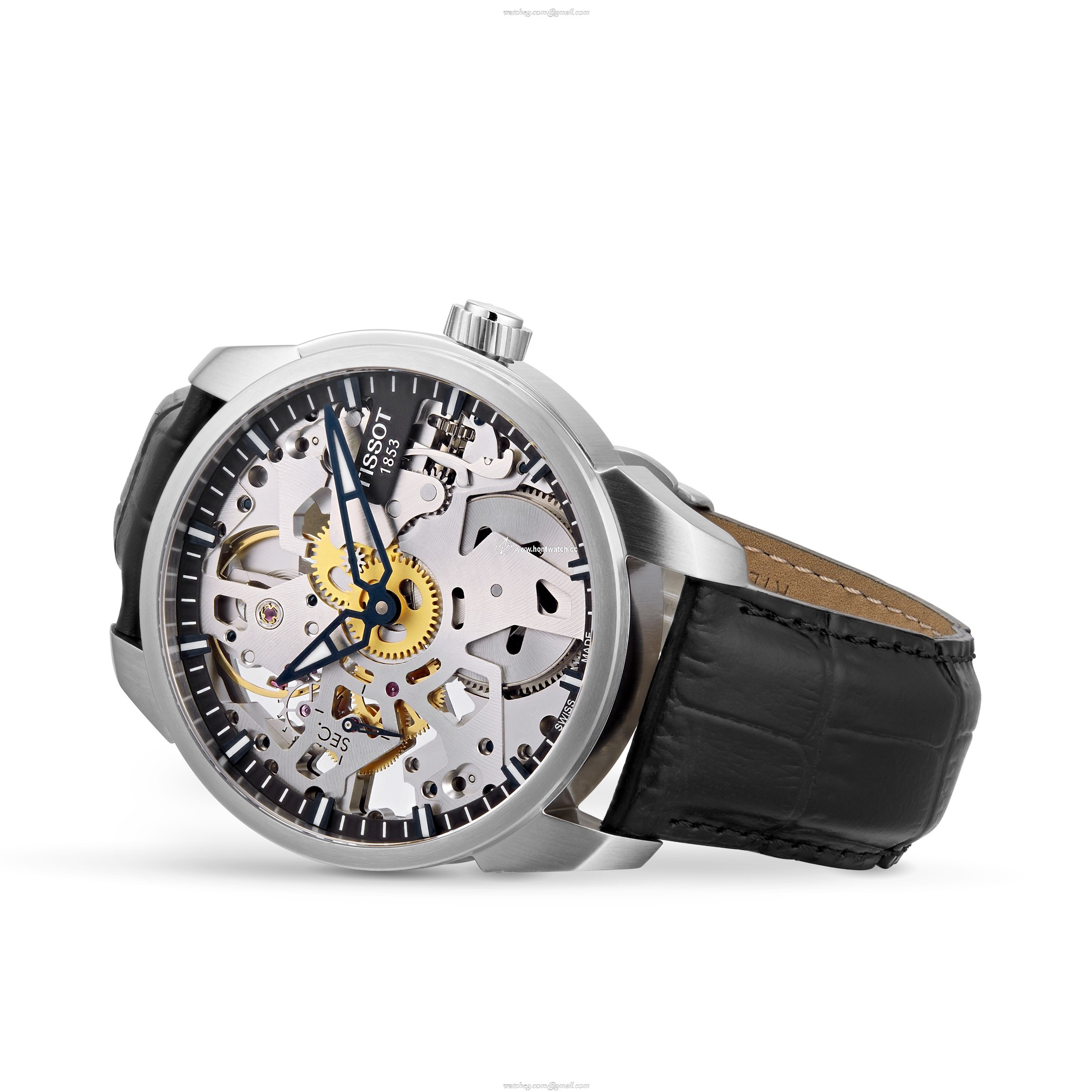 Tissot T-Classic Manual Winding Silver Skeleton Watch - 43mm Stainless Steel - Image 2