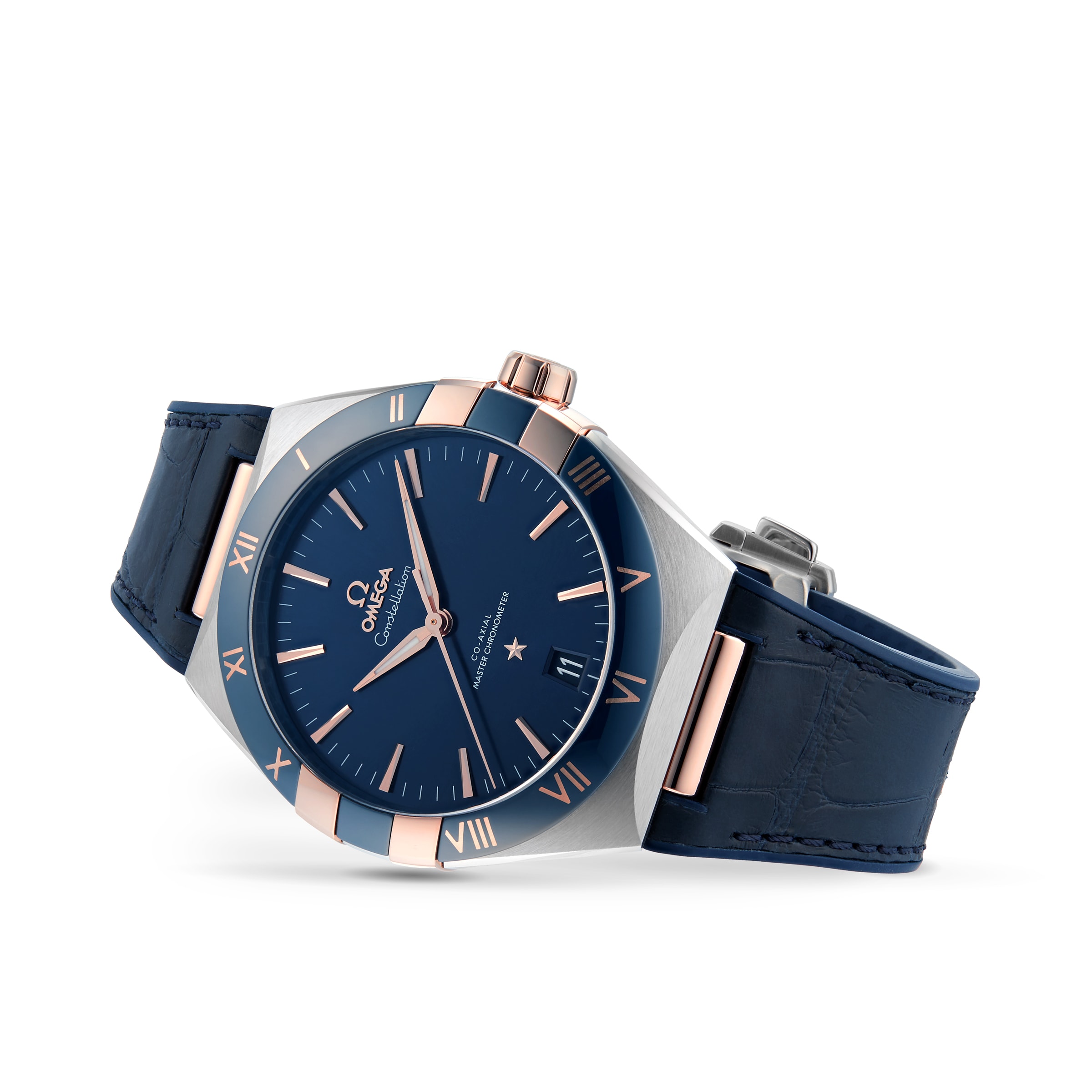 Omega Constellation 41mm Blue Dial - Automatic - Stainless Steel & Rose Gold - Image 3