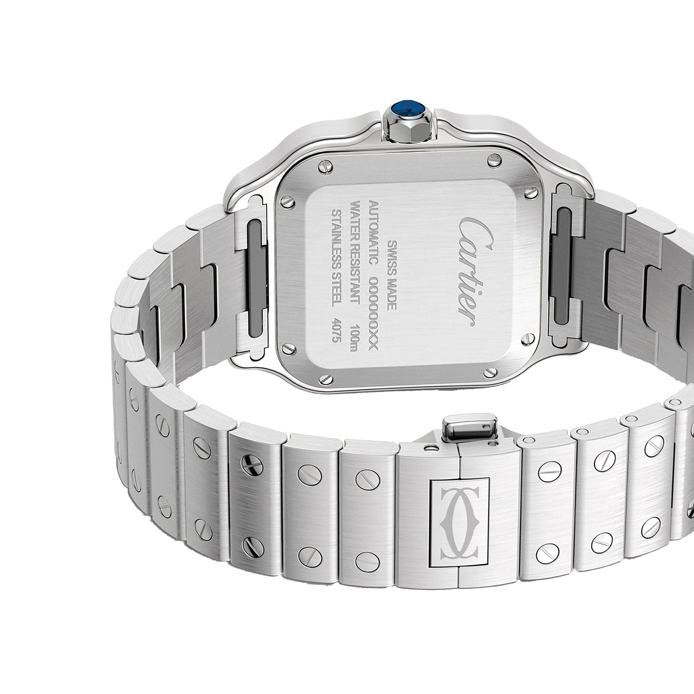 Cartier Santos de Cartier W4SA0006 | 35mm Steel Automatic Blue Dial Watch - Image 4