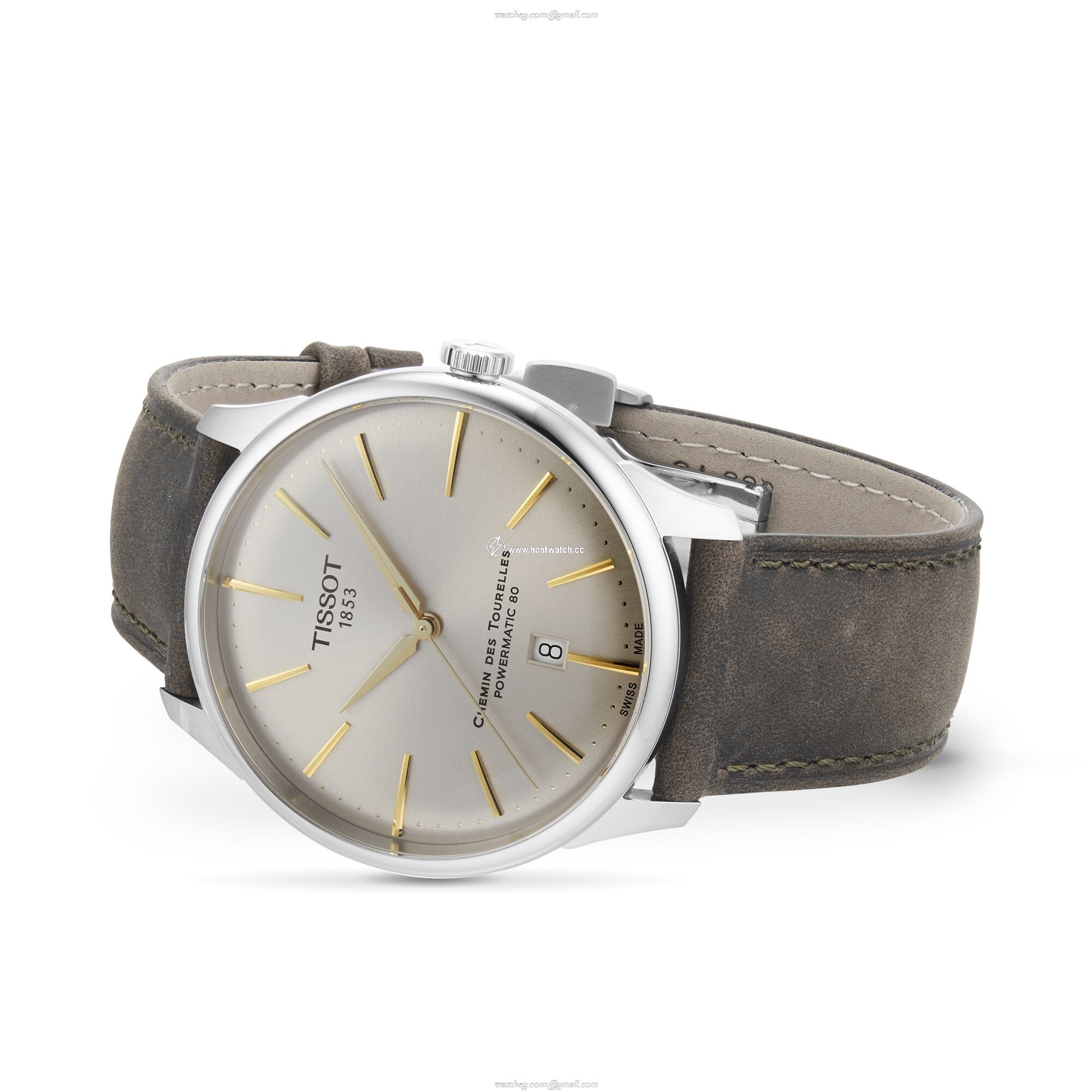 Tissot T-Classic Automatic Gold Watch - 42mm Stainless Steel - Powermatic 80 - Image 2