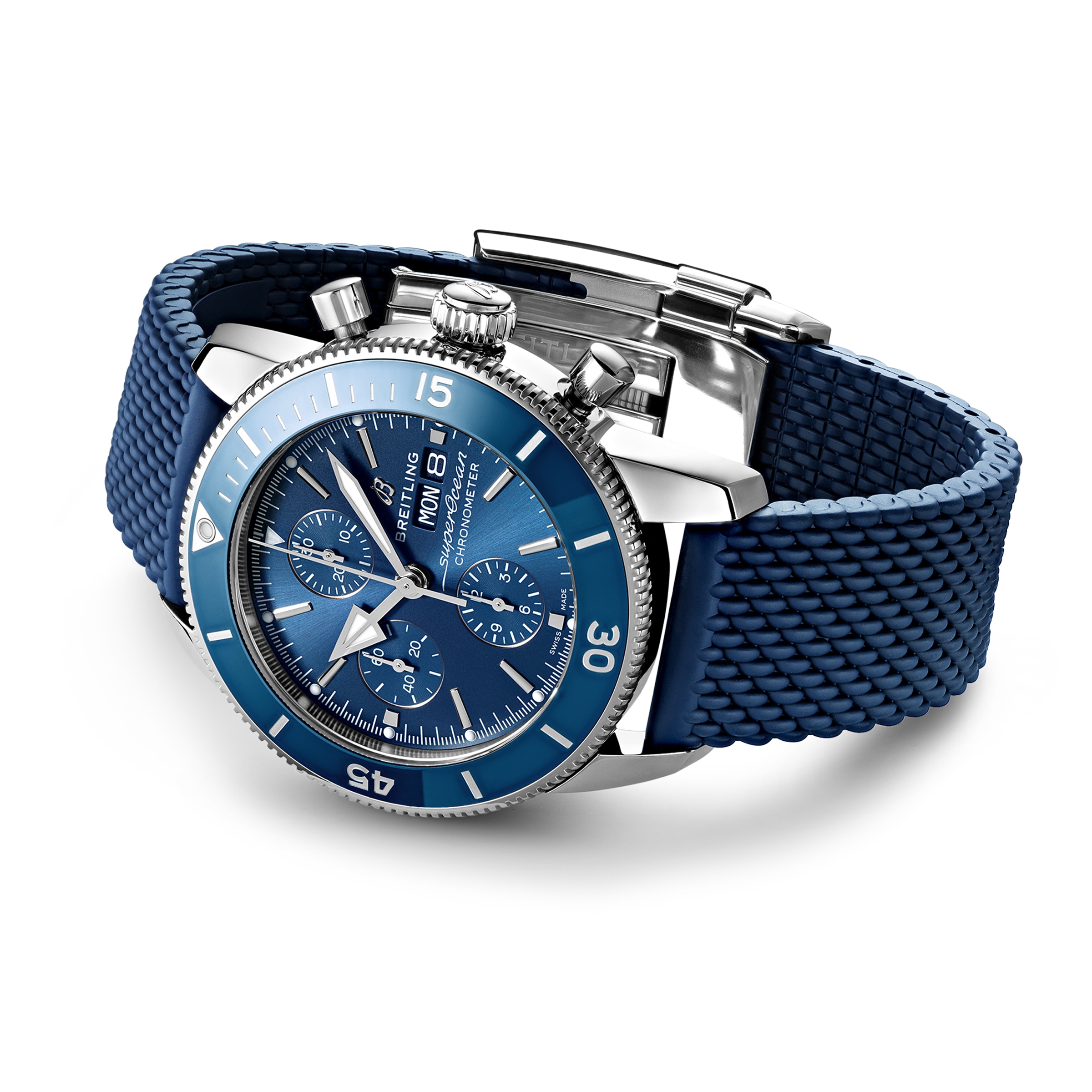 Breitling Superocean Heritage 44mm Blue Automatic Watch - Stainless Steel - Image 3