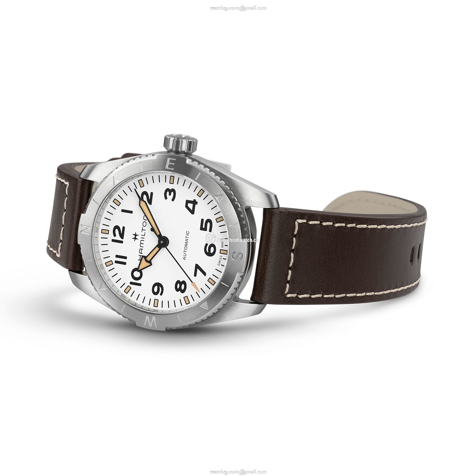 Hamilton Khaki Field H70315510 Automatic Watch - 41mm Stainless Steel - White Dial - Image 2