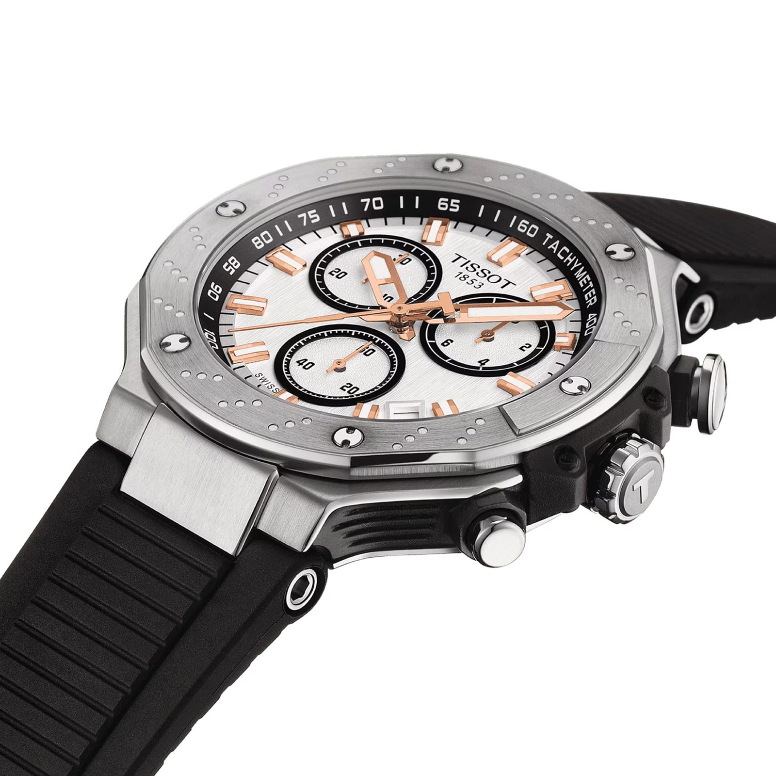 Tissot T-Race Chronograph - 45mm Stainless Steel White Dial Quartz Watch - Image 3