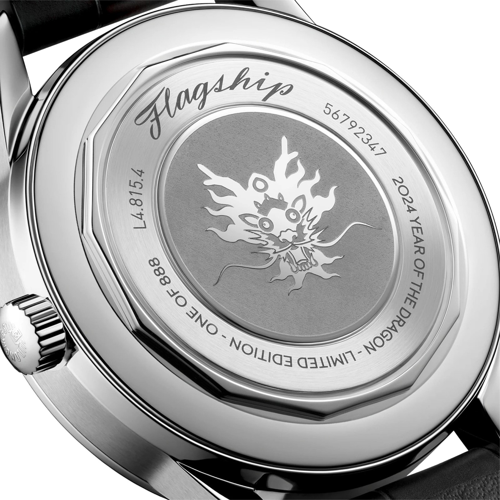 Longines Flagship L48154092 - Automatic Watch - 38.5mm Stainless Steel - Red Dial - Image 4