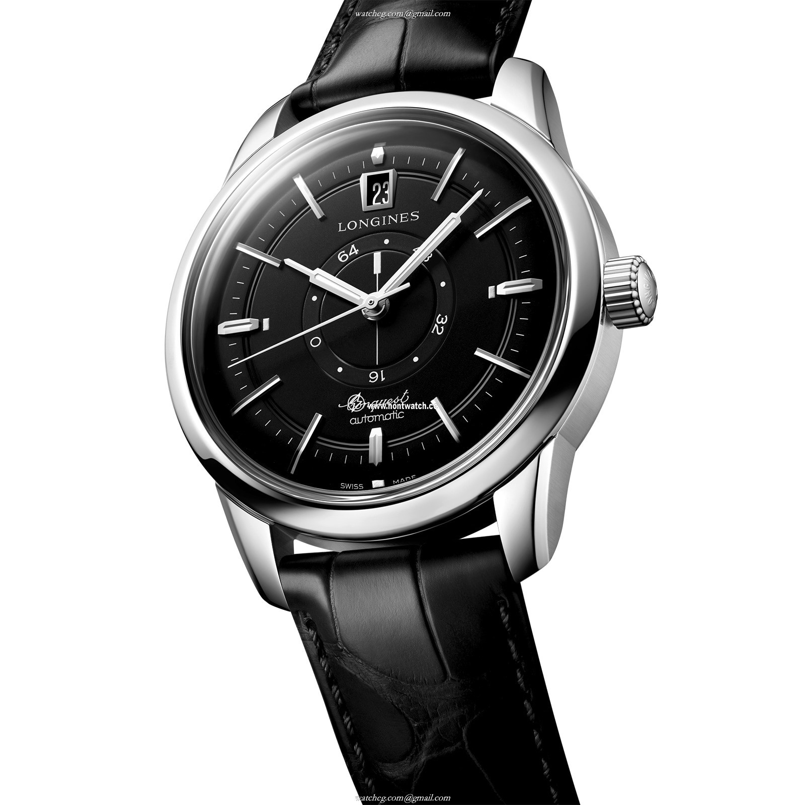 Longines Conquest L16484522 Automatic Watch - 38mm Stainless Steel Black Dial - Image 2
