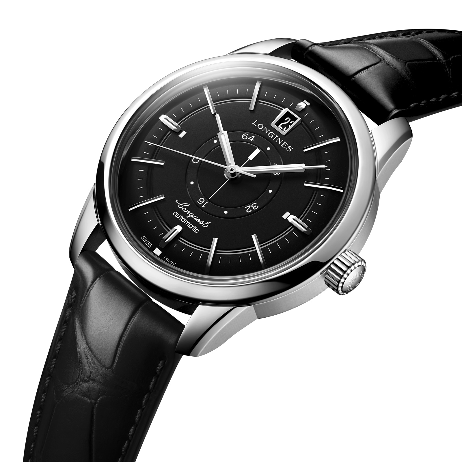 Longines Conquest L16484522 Automatic Watch - 38mm Stainless Steel Black Dial - Image 3