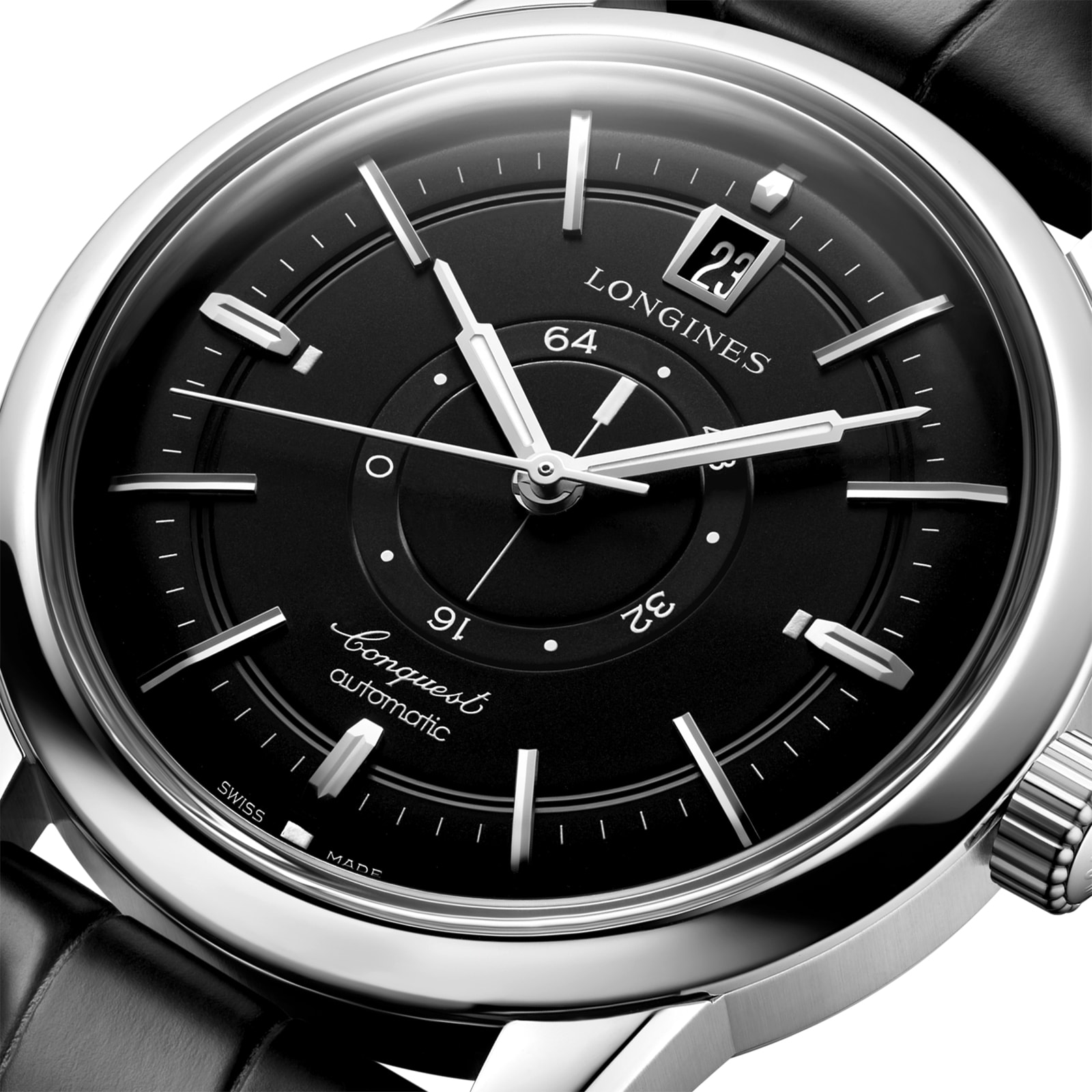 Longines Conquest L16484522 Automatic Watch - 38mm Stainless Steel Black Dial - Image 4