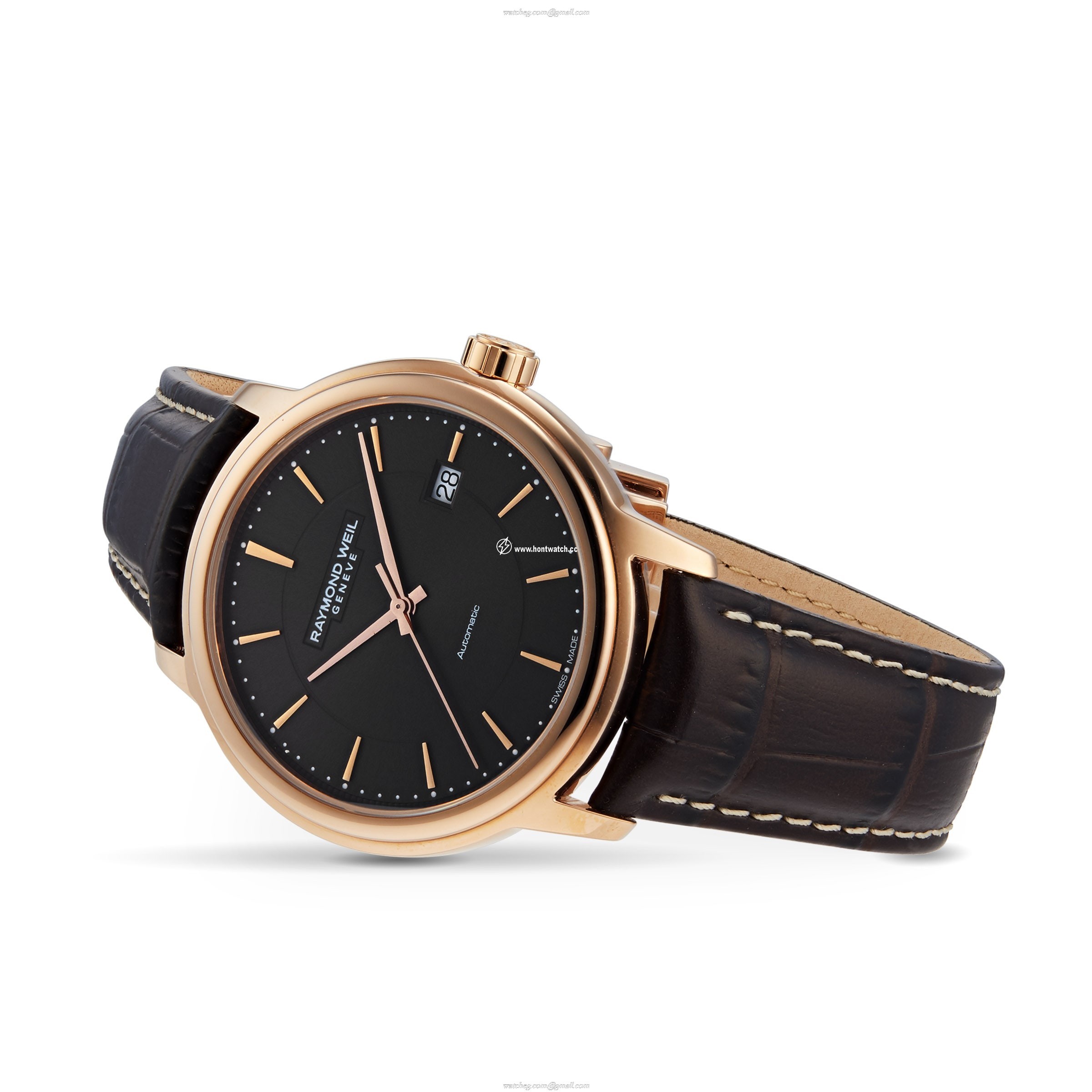 Raymond Weil Maestro Automatic Grey Watch - 39.5mm Steel & Rose Gold - Image 2