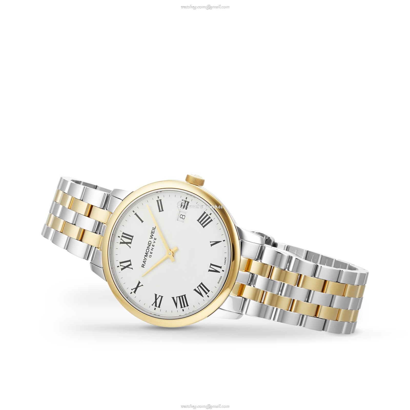 Raymond Weil Toccata 5485-STP-00300 | 39mm White Dial | Steel & Gold - Image 2