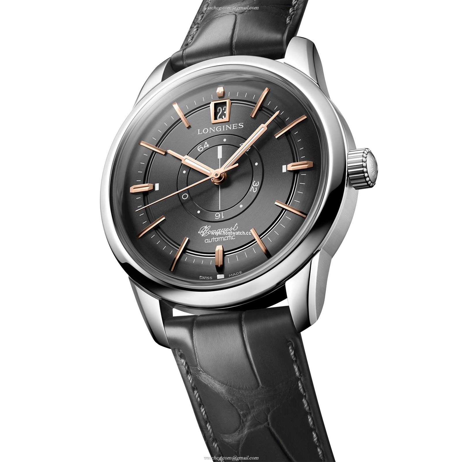Longines Conquest Automatic Grey Dial Watch - 38mm Stainless Steel - Image 2