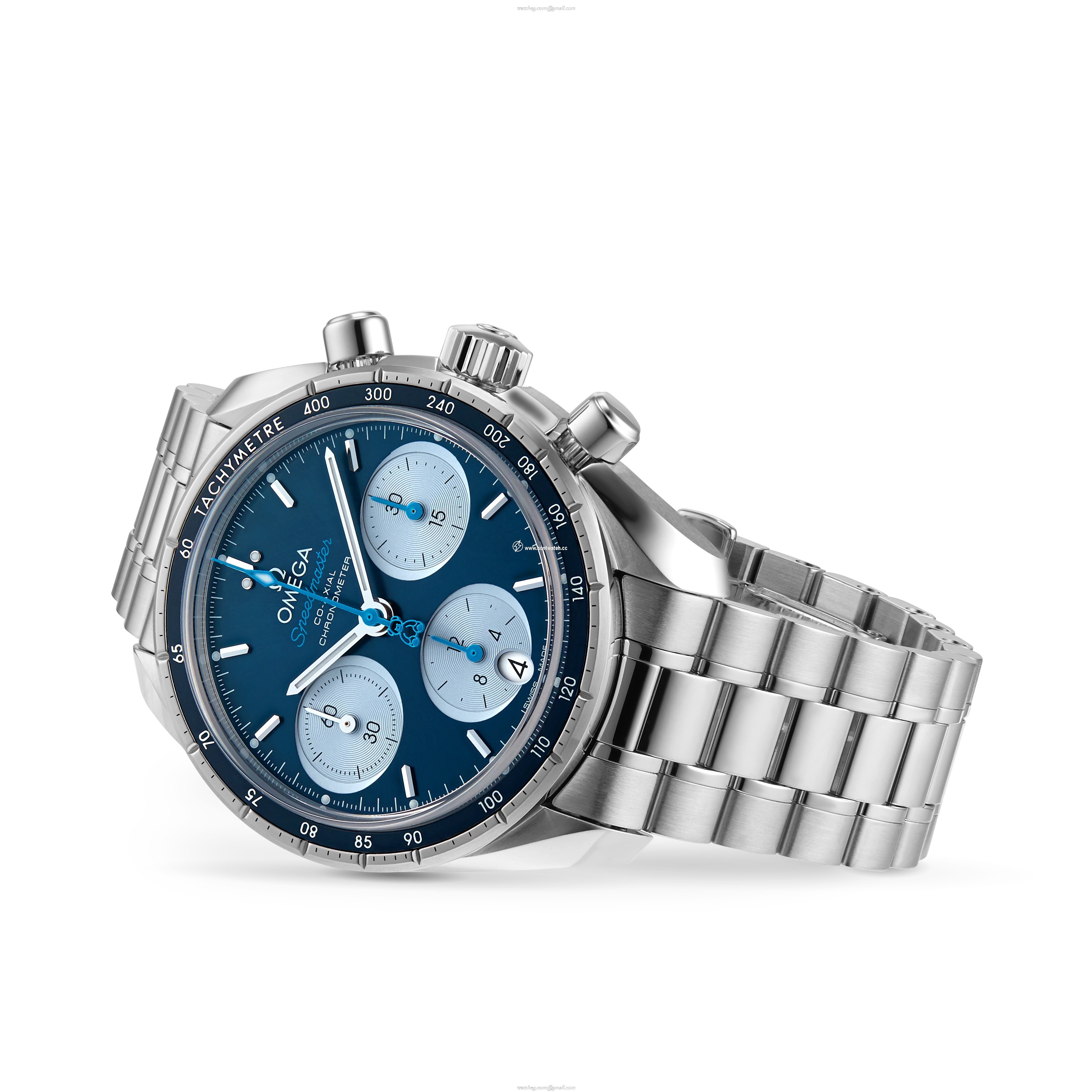 Omega Speedmaster 38mm Automatic Blue Dial Stainless Steel Watch - Image 2