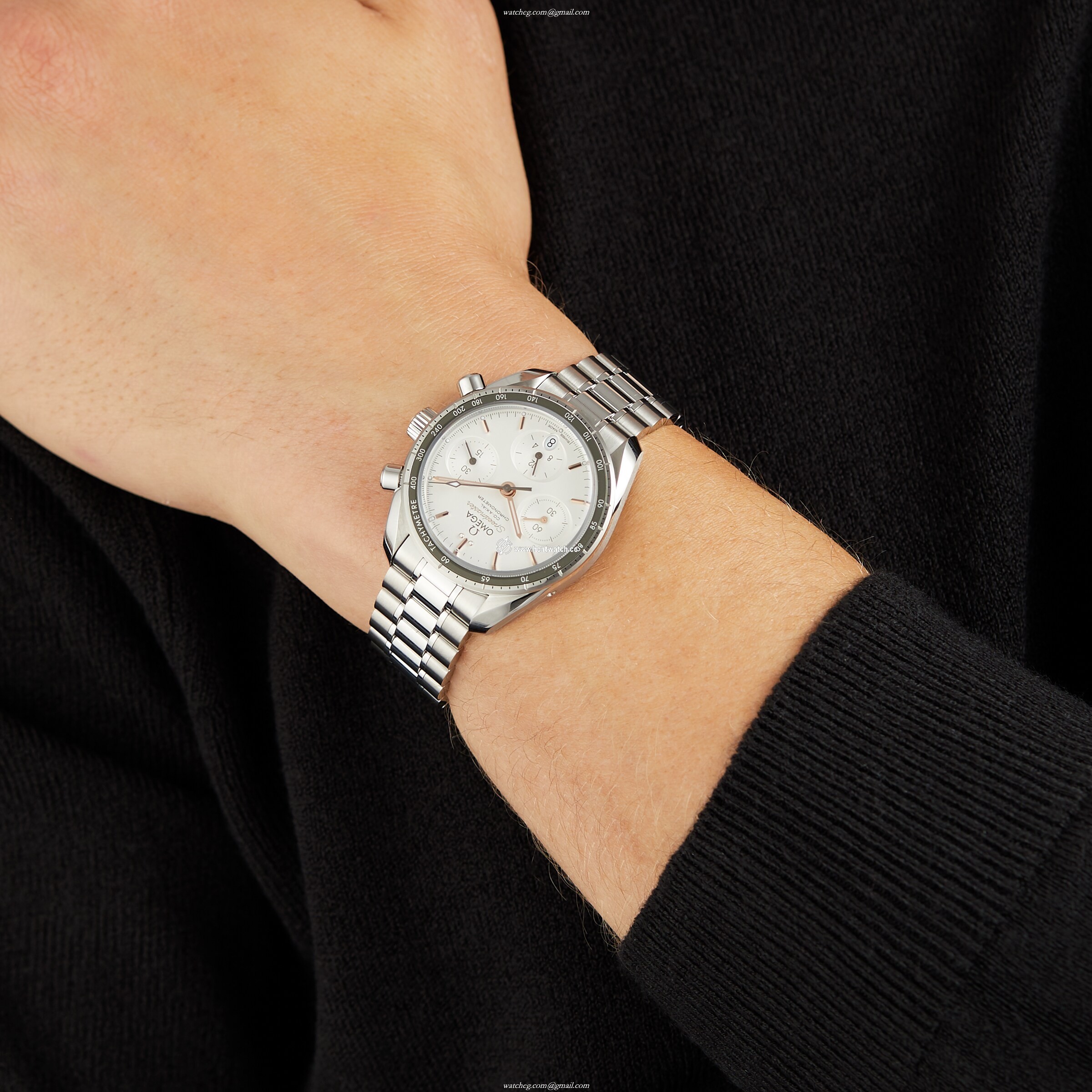 Omega Speedmaster 38mm Automatic Silver Dial - Stainless Steel Replica Watch - Image 2