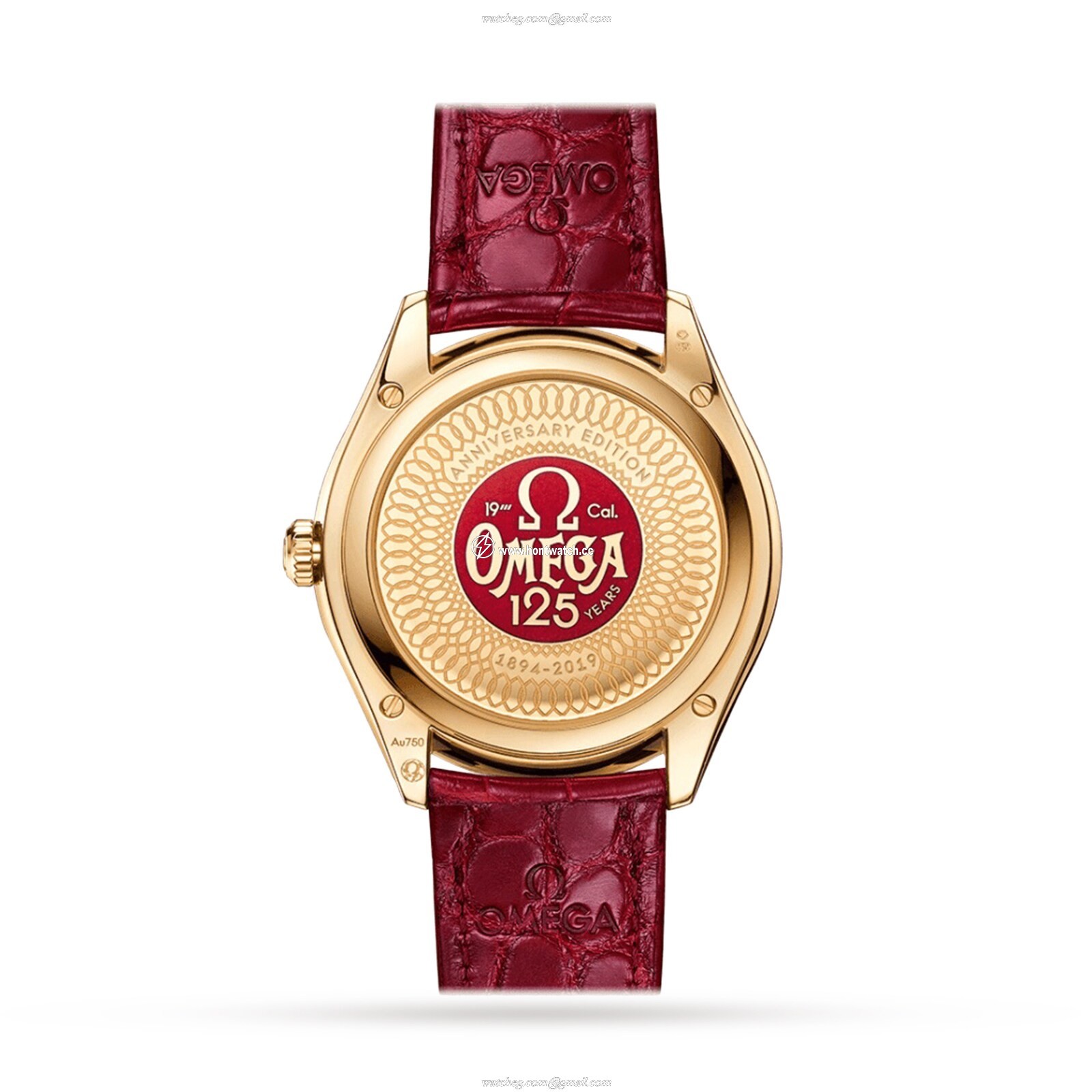 Omega De Ville Automatic Red Dial - 40mm Stainless Steel Leather Watch - Image 2