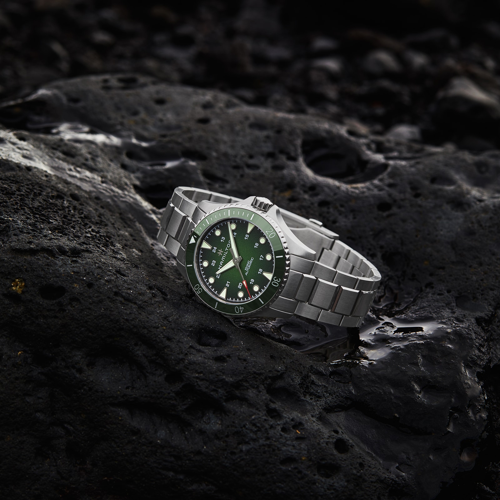 Hamilton Khaki Navy H82525160 Automatic Green - 43mm Stainless Steel - Image 3