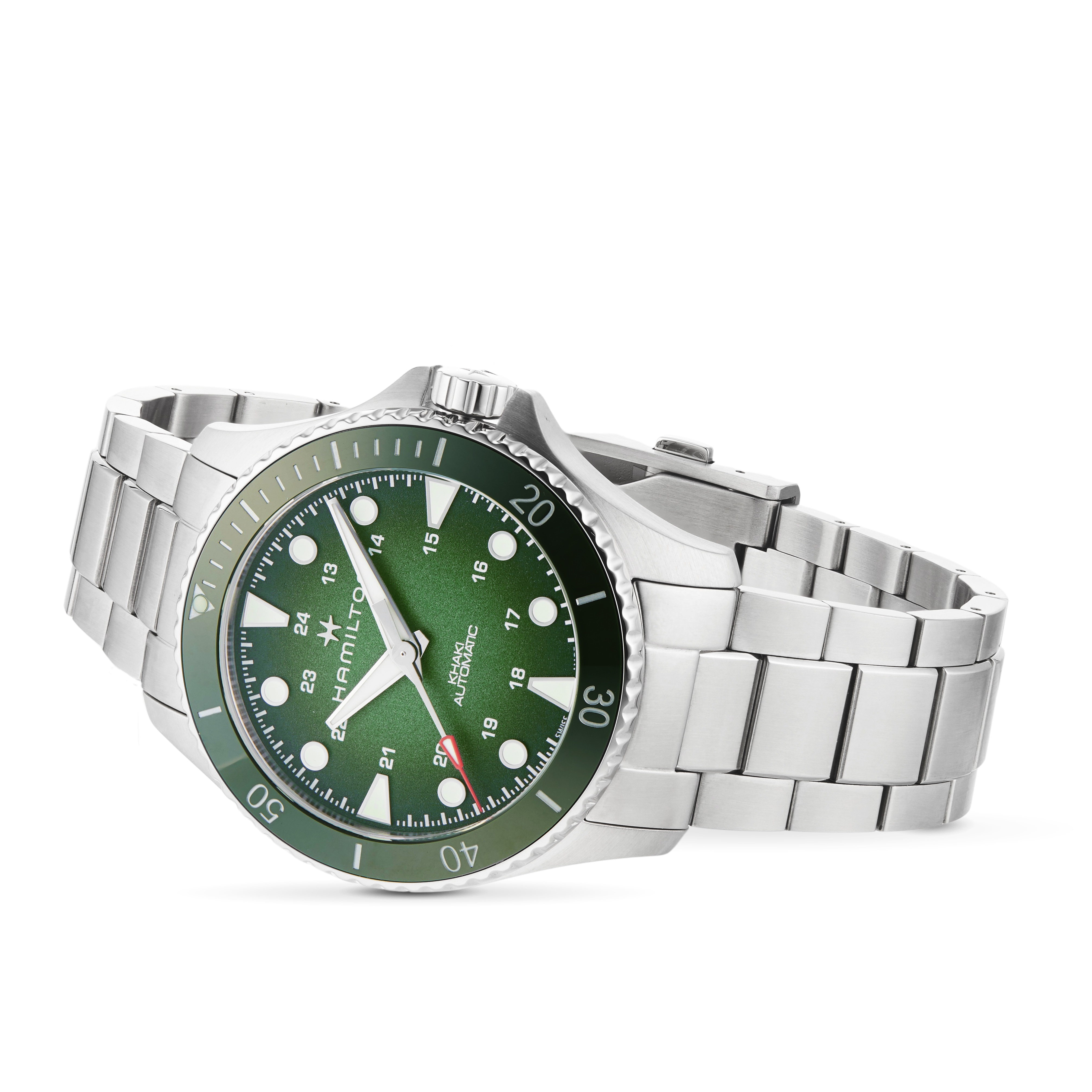 Hamilton Khaki Navy H82525160 Automatic Green - 43mm Stainless Steel - Image 4