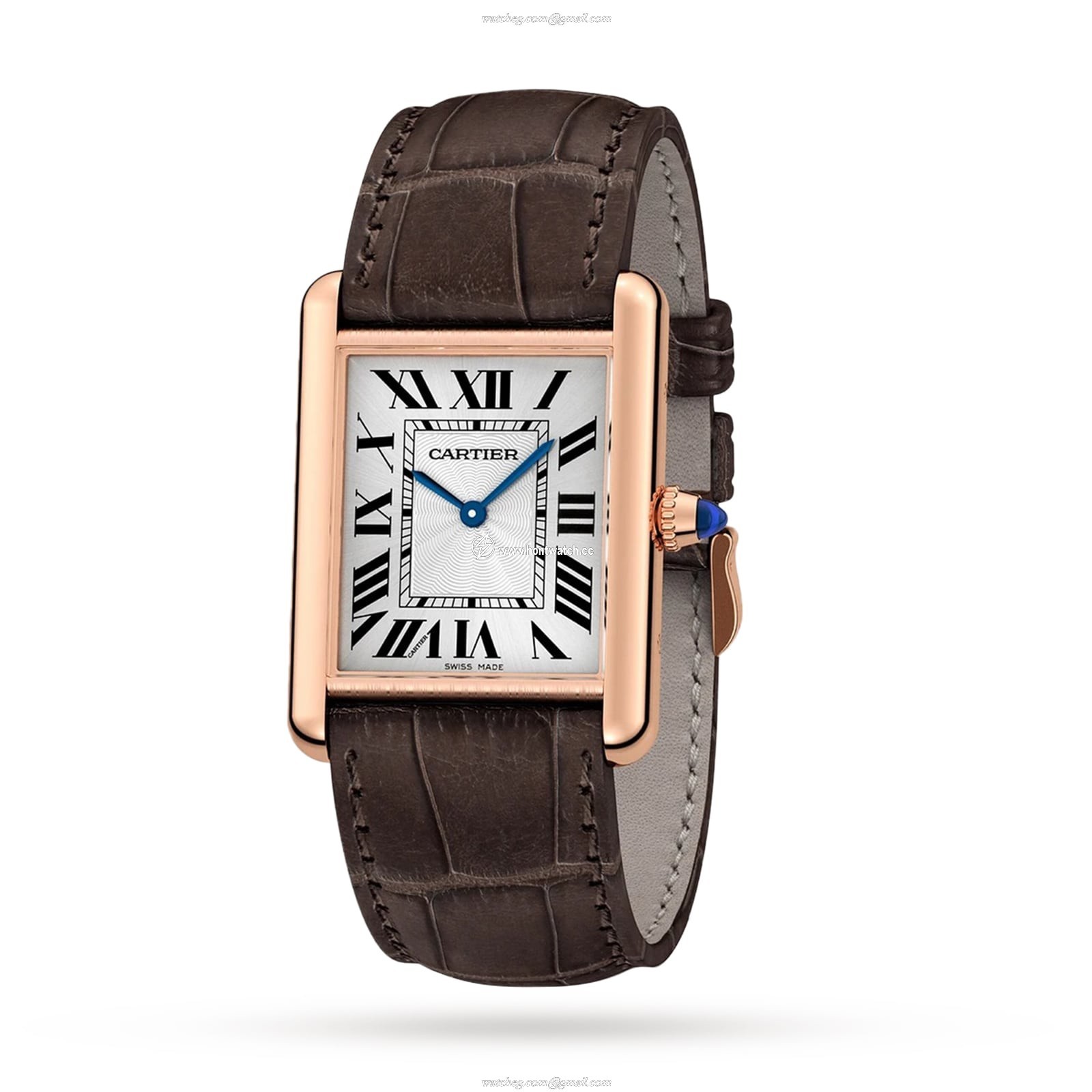 Cartier Tank Louis Cartier WGTA0011 Rose Gold Manual Winding Silver Dial - Image 2