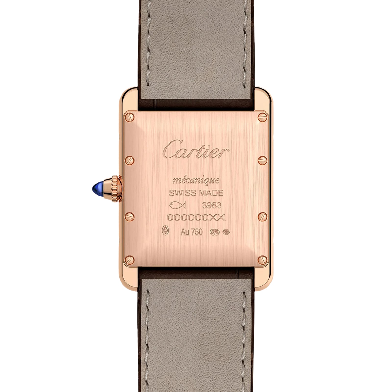 Cartier Tank Louis Cartier WGTA0011 Rose Gold Manual Winding Silver Dial - Image 3