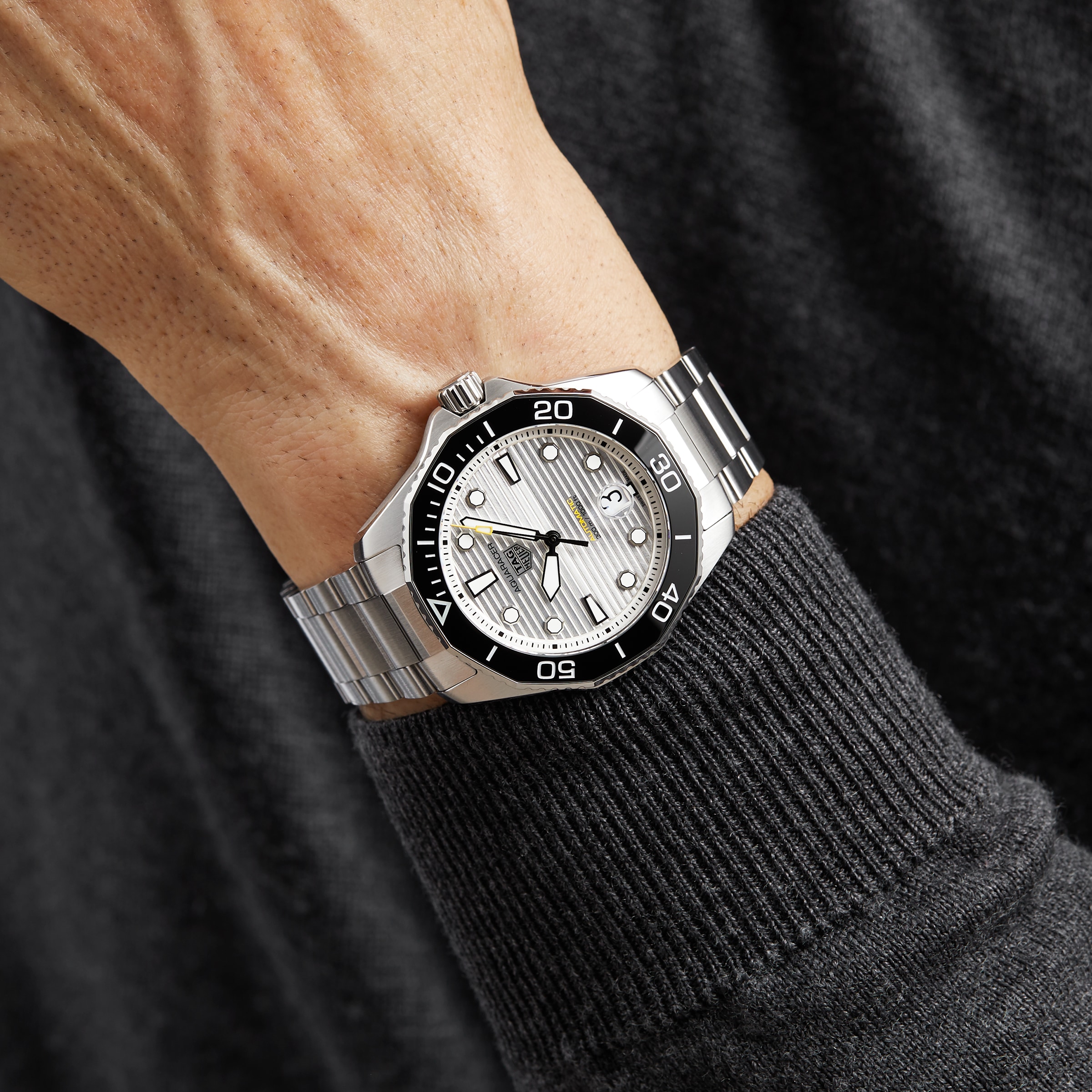 TAG Heuer Aquaracer WBP201C.BA0632 | 43mm Automatic Silver Watch - Image 3