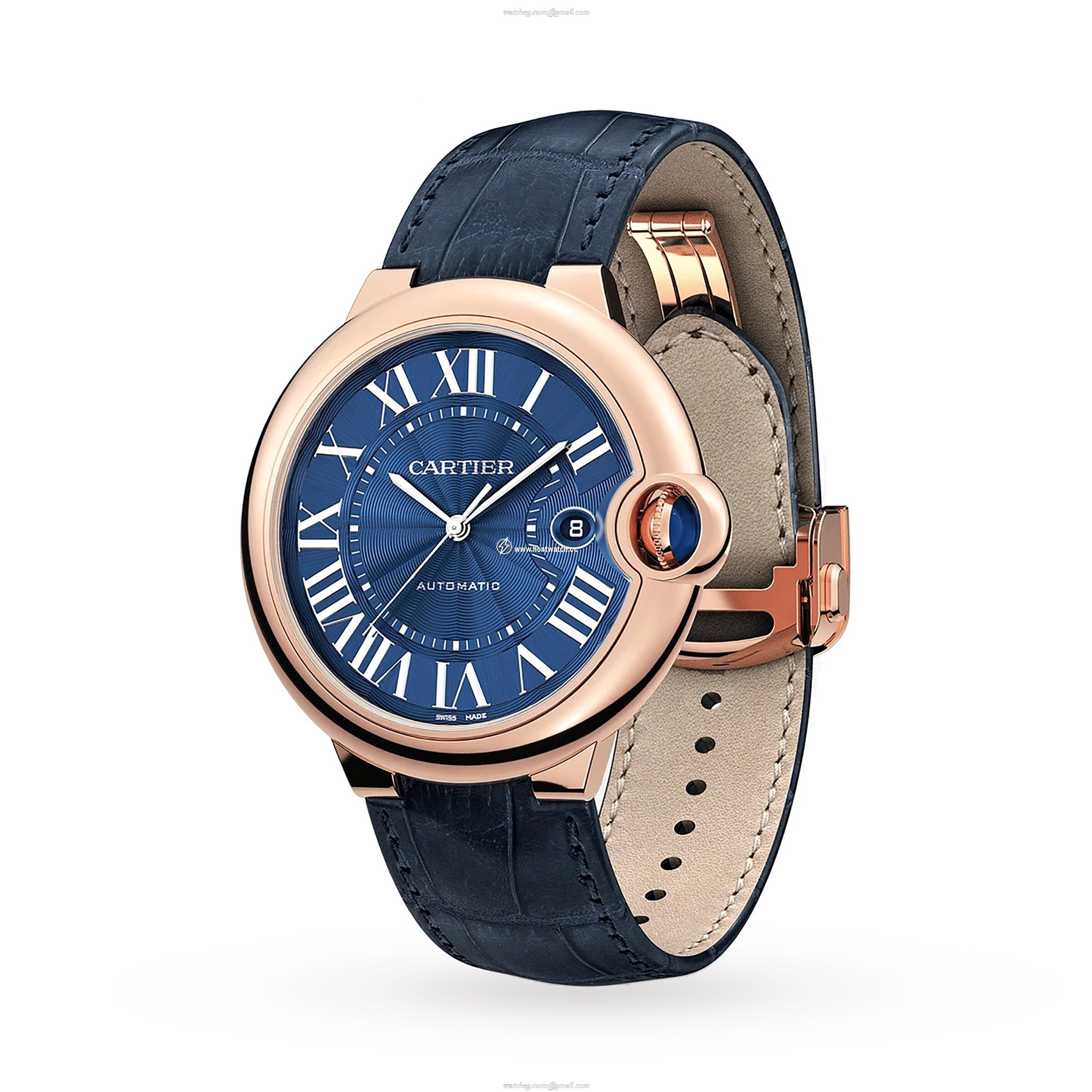 Cartier Ballon Bleu de Cartier 42mm Rose Gold Automatic Blue Watch - Image 2
