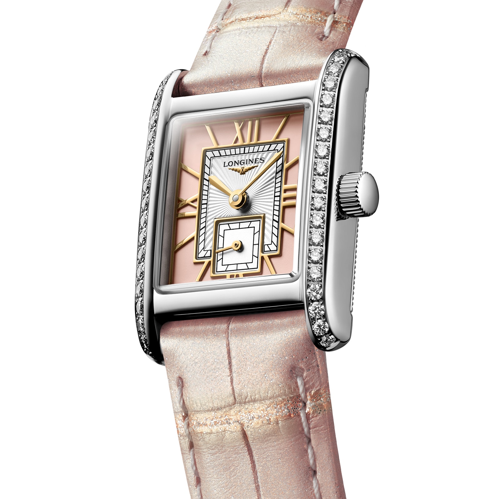 Longines Mini Dolce Vita L52000992 | Pink Dial | Stainless Steel Quartz Watch - Image 3