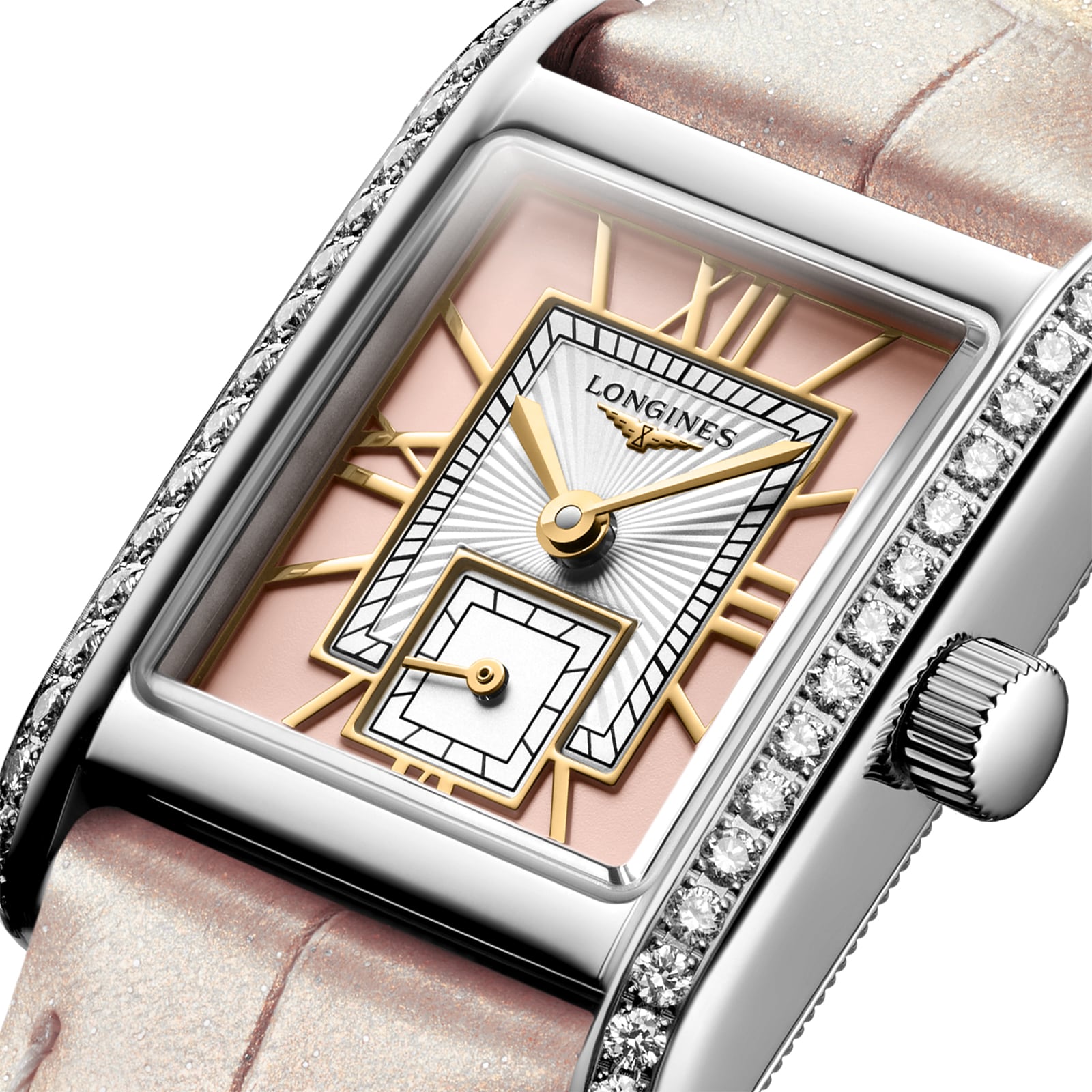 Longines Mini Dolce Vita L52000992 | Pink Dial | Stainless Steel Quartz Watch - Image 4