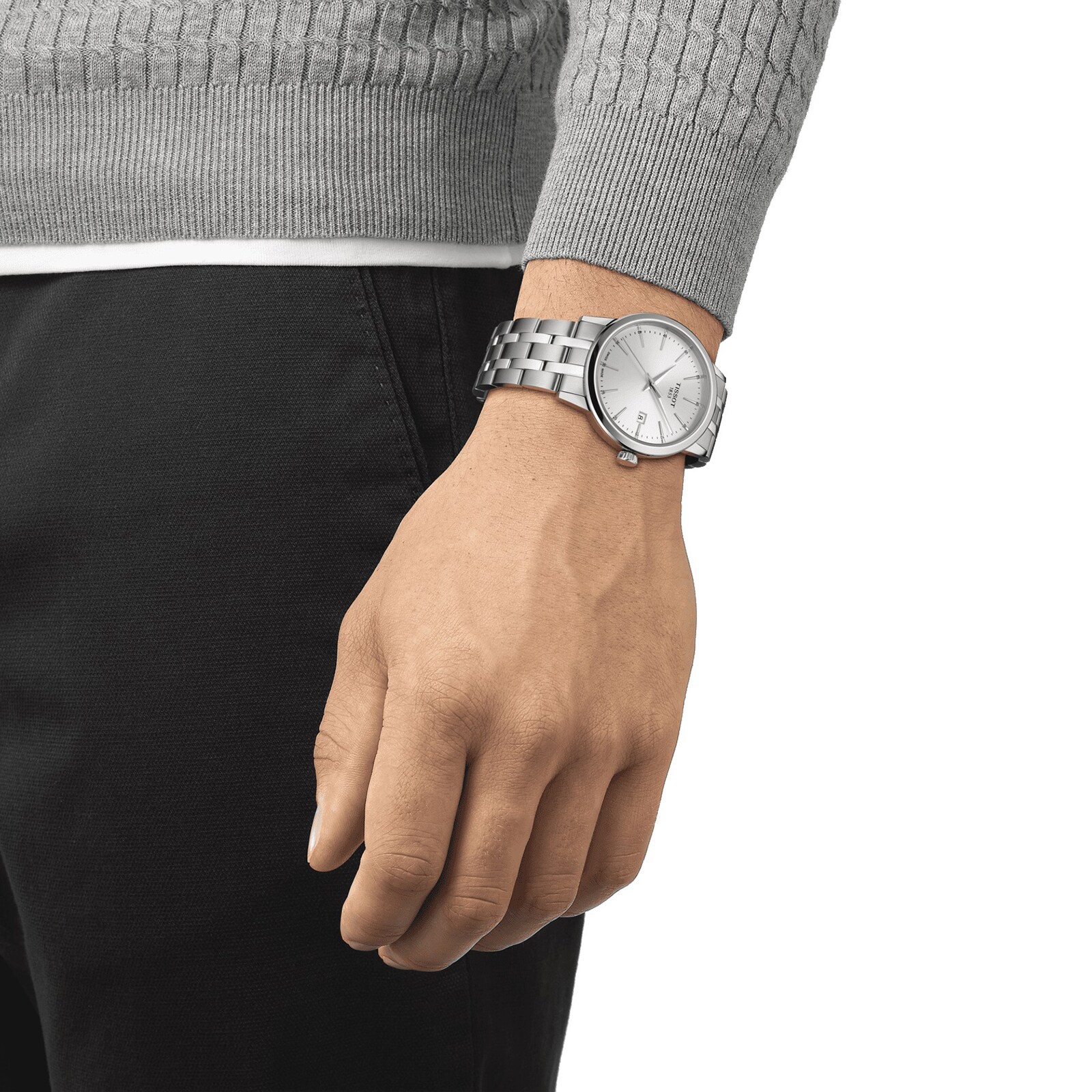 Tissot T-Classic Dream 42mm Silver Dial Quartz Watch - Stainless Steel - Image 4