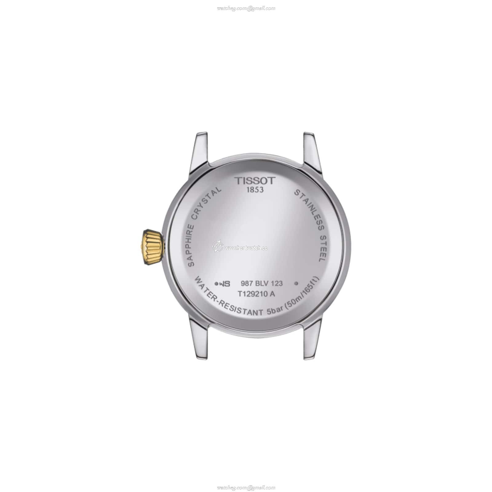 Tissot T-Classic Silver Dial Quartz Watch for Women - 28mm Stainless Steel - Image 2