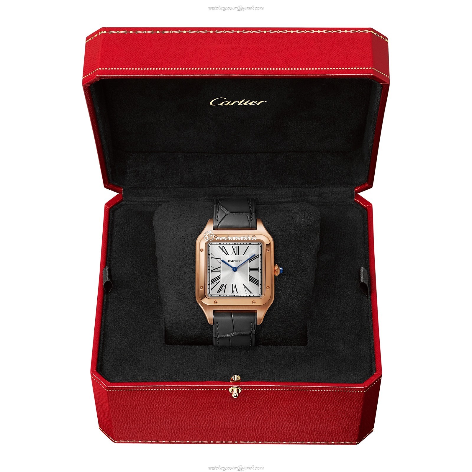 Cartier Santos-Dumont WGSA0032 | 34mm Rose Gold | Manual Winding Silver Dial - Image 2