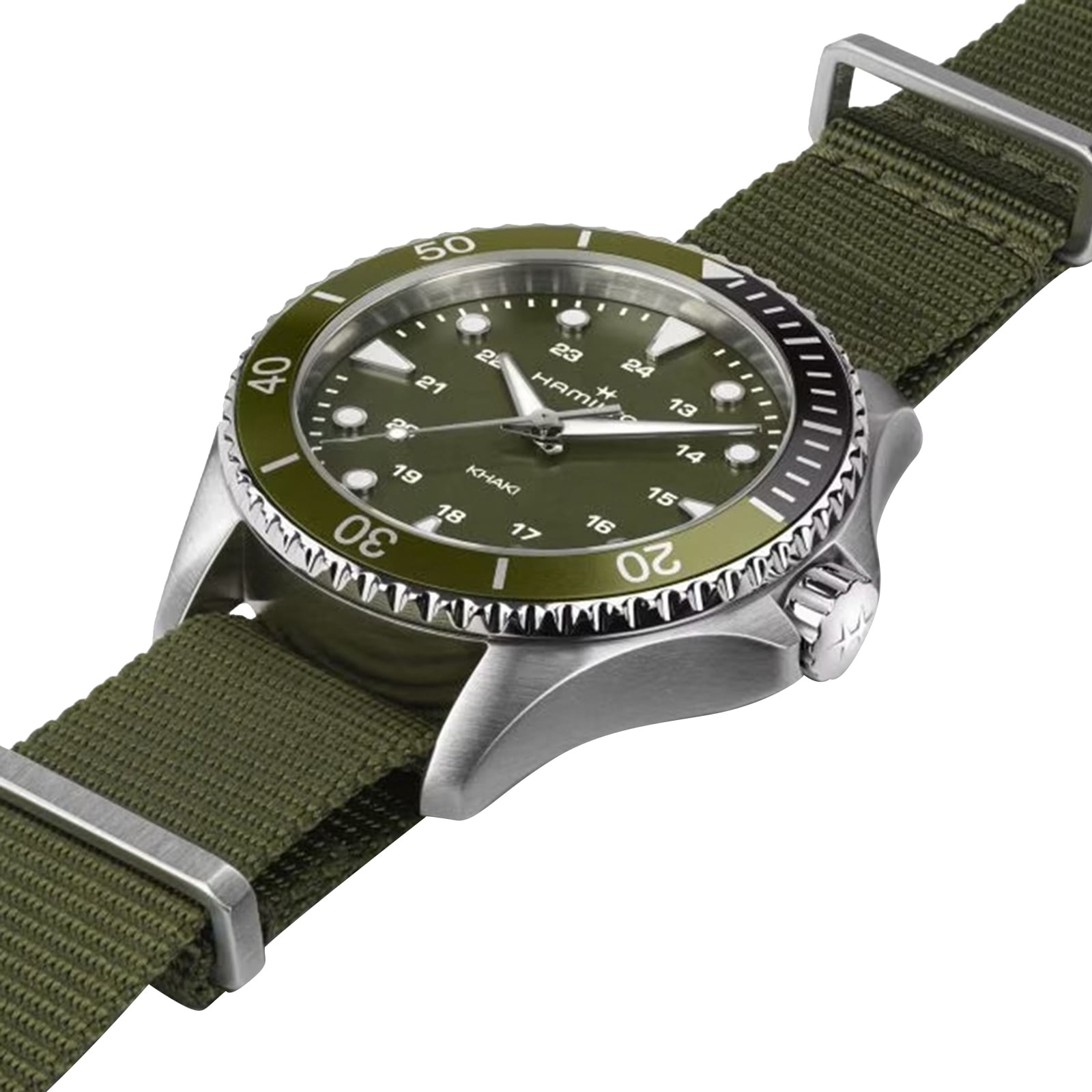 Hamilton Khaki Navy H82241961 | 37mm Green Dial | Stainless Steel Quartz - Image 3
