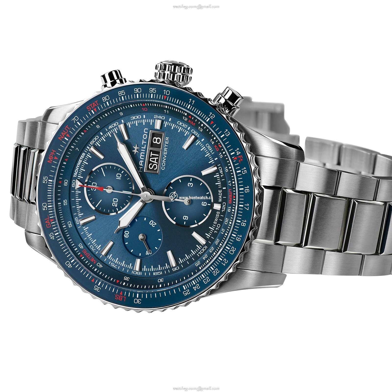 Hamilton Khaki Aviation H76746140 Automatic Blue Watch - 44mm Stainless Steel - Image 2