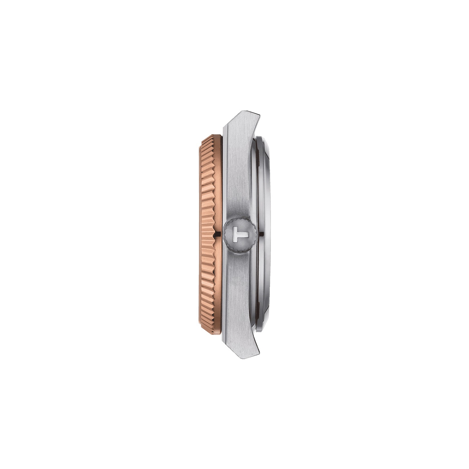 Tissot T-Gold PRX 35mm Automatic Grey Dial Watch - Stainless Steel & Rose Gold - Image 4