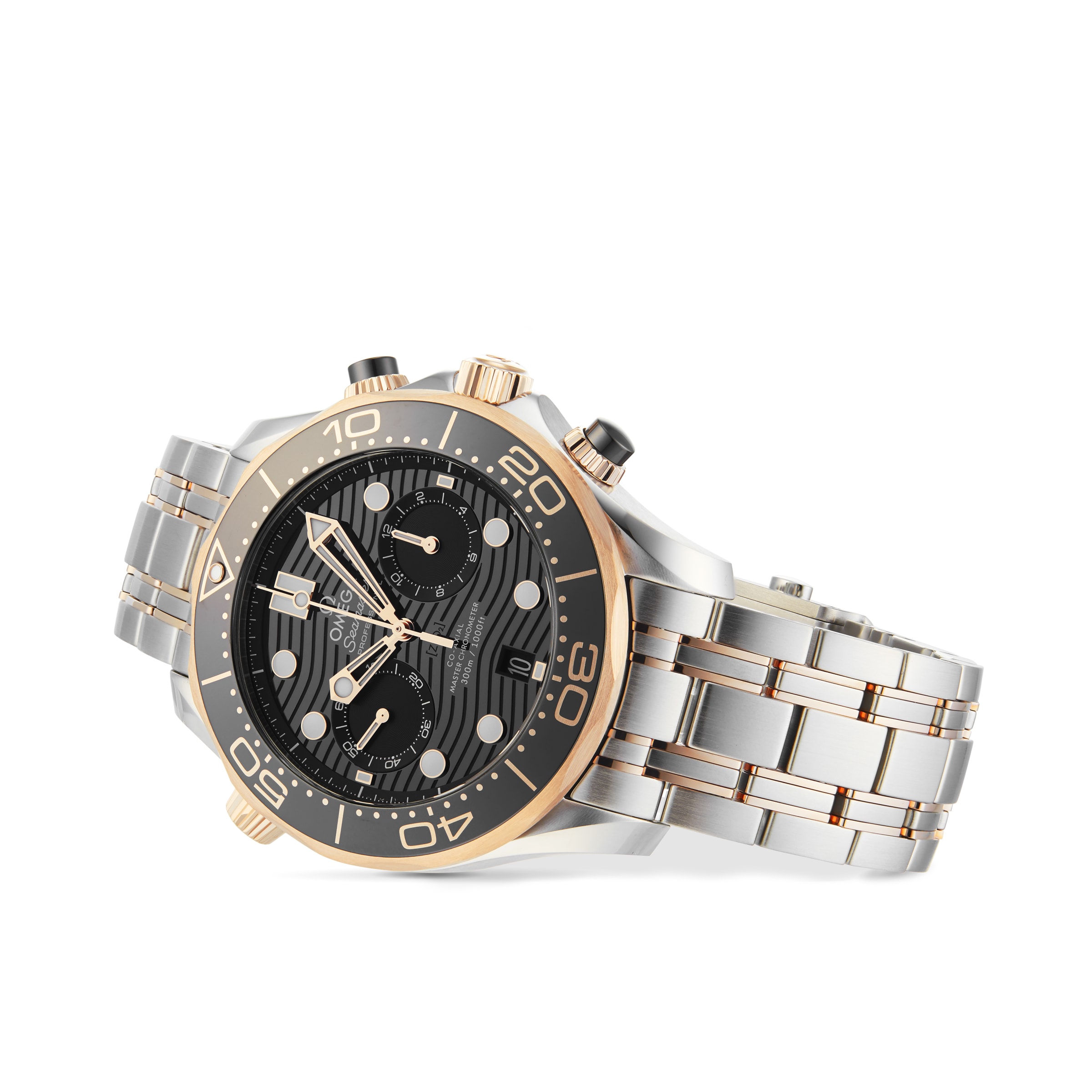 Omega Seamaster Automatic Black Dial - 44mm Steel & Gold Replica Watch - Image 3