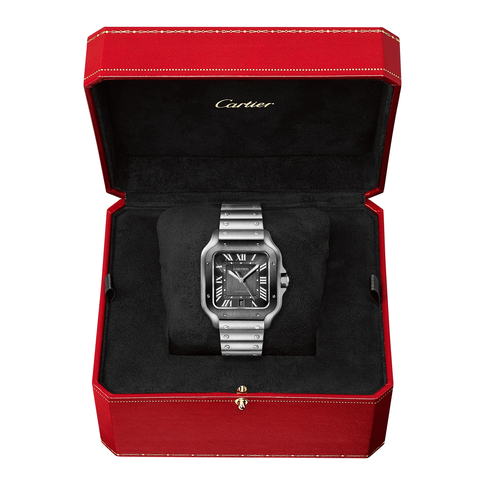 Cartier Santos de Cartier WSSA0037 - 40mm Steel Automatic Grey Watch - Image 3