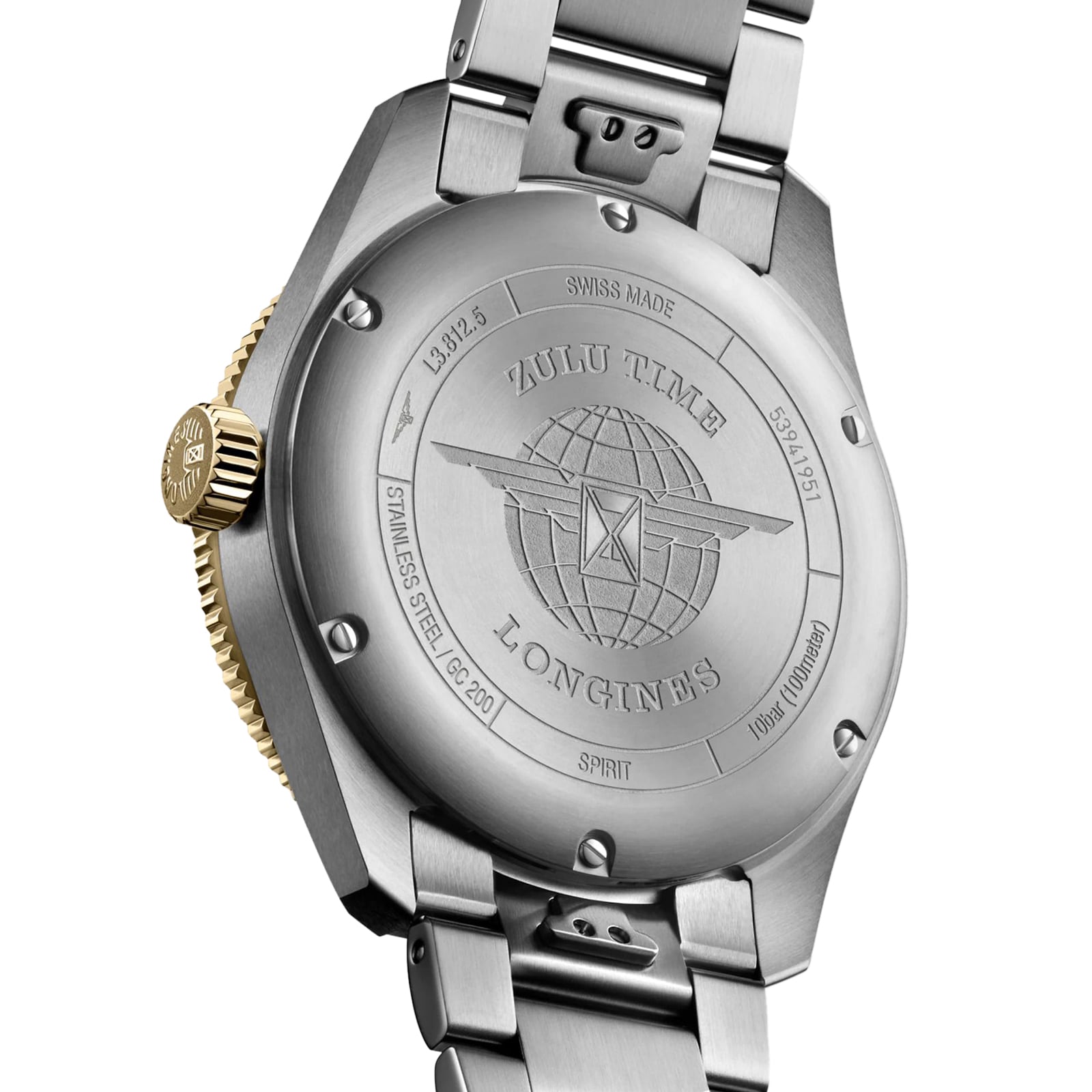 Longines Spirit L38125536 Automatic Grey Watch - 42mm Stainless Steel & 18K Gold - Image 3