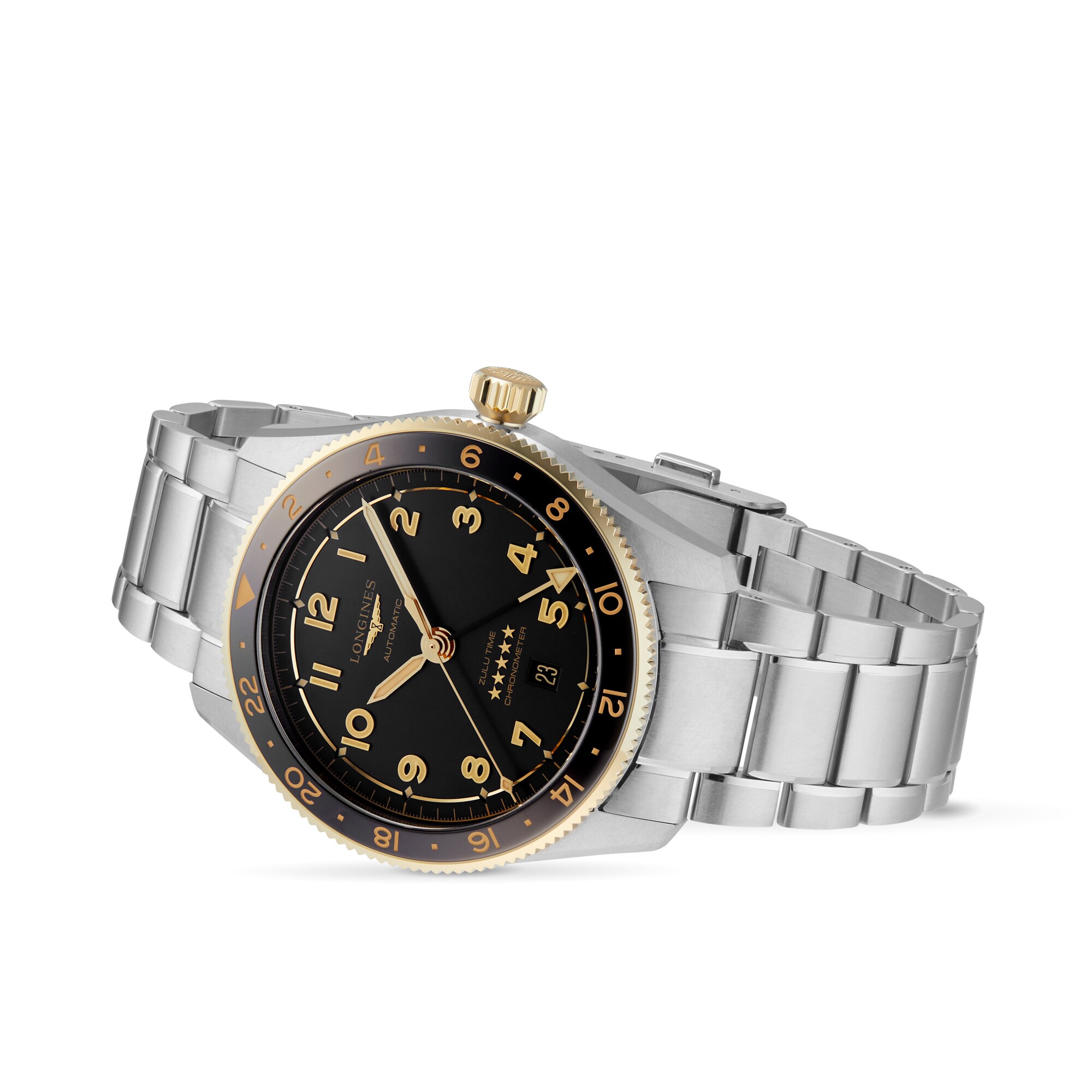 Longines Spirit L38125536 Automatic Grey Watch - 42mm Stainless Steel & 18K Gold - Image 4