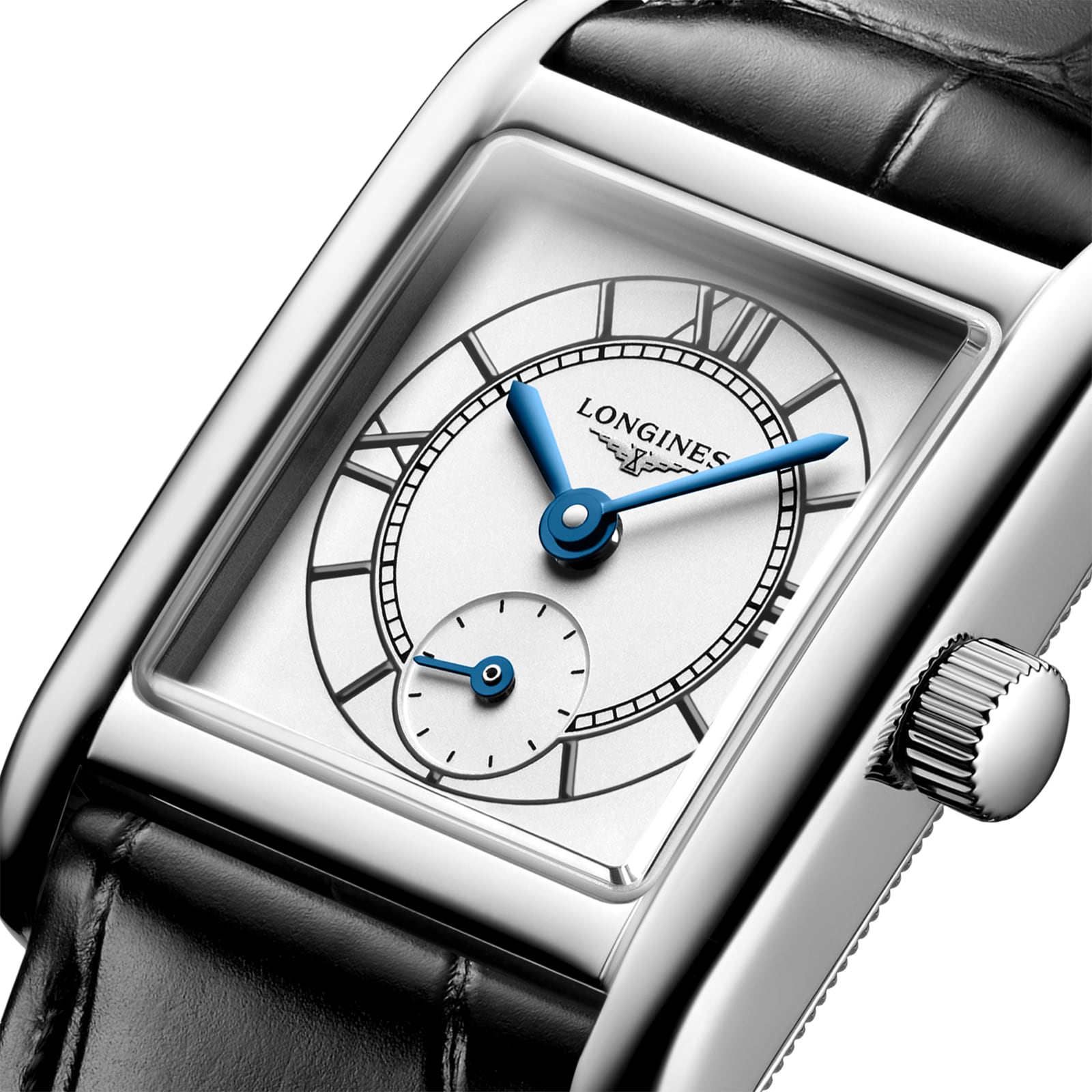 Longines Mini Dolce Vita L52004752 | Silver Dial | Stainless Steel & Alligator - Image 4