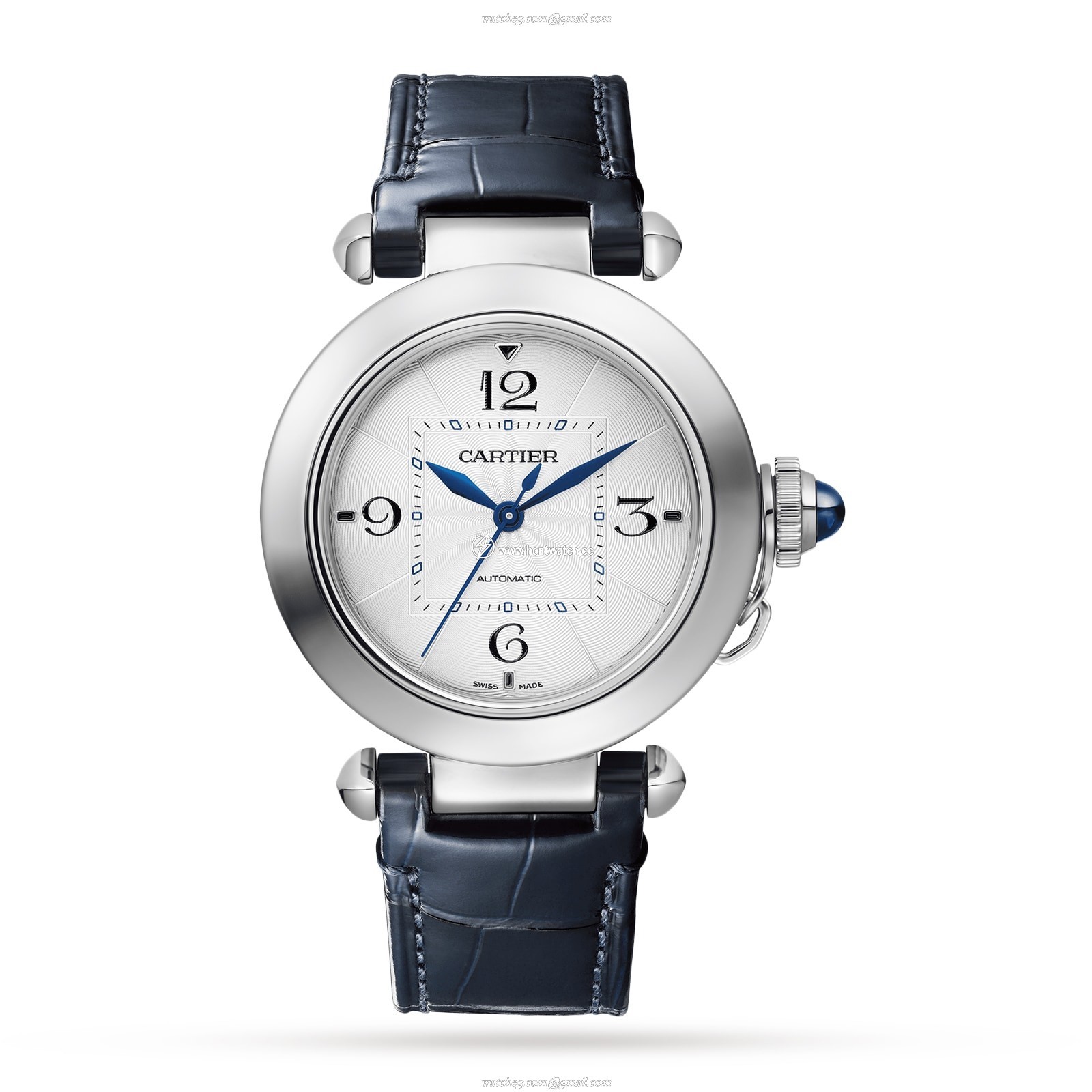Cartier Pasha de Cartier WSPA0013 | 35mm Steel Automatic Watch - Silver Dial - Image 2