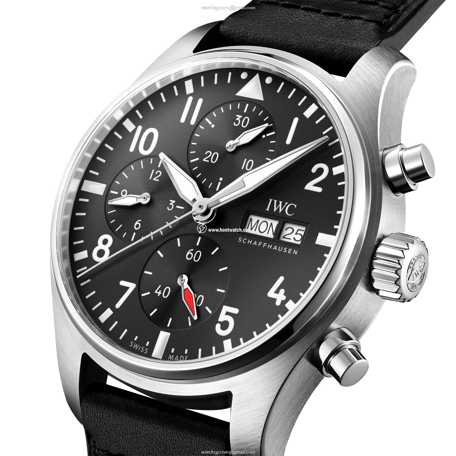 IWC Pilot IW388111 Automatic Chronograph - 41mm Stainless Steel Black Dial - Image 2