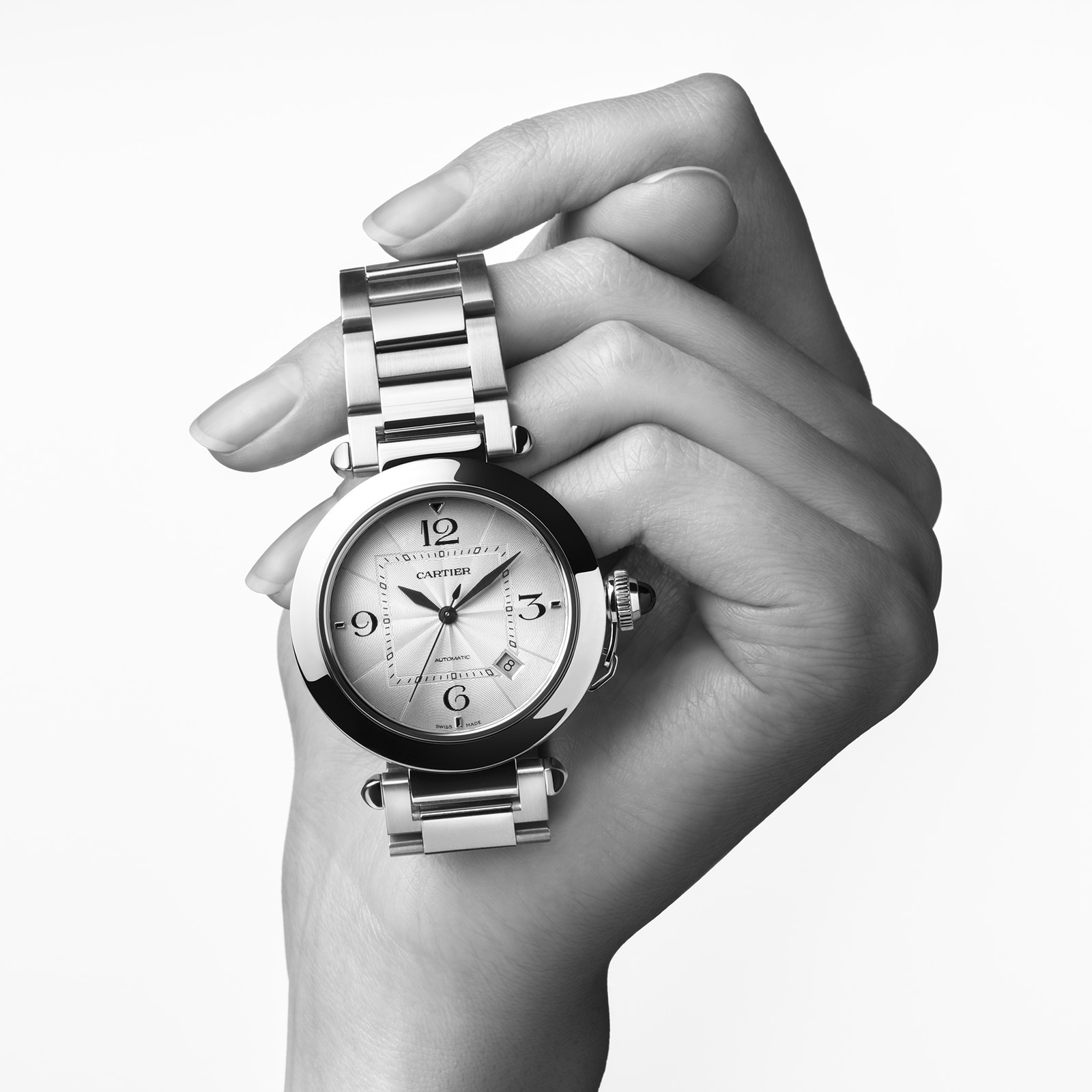 Cartier Pasha de Cartier WSPA0009 - 41mm Steel Automatic Watch - Silver Dial - Image 4