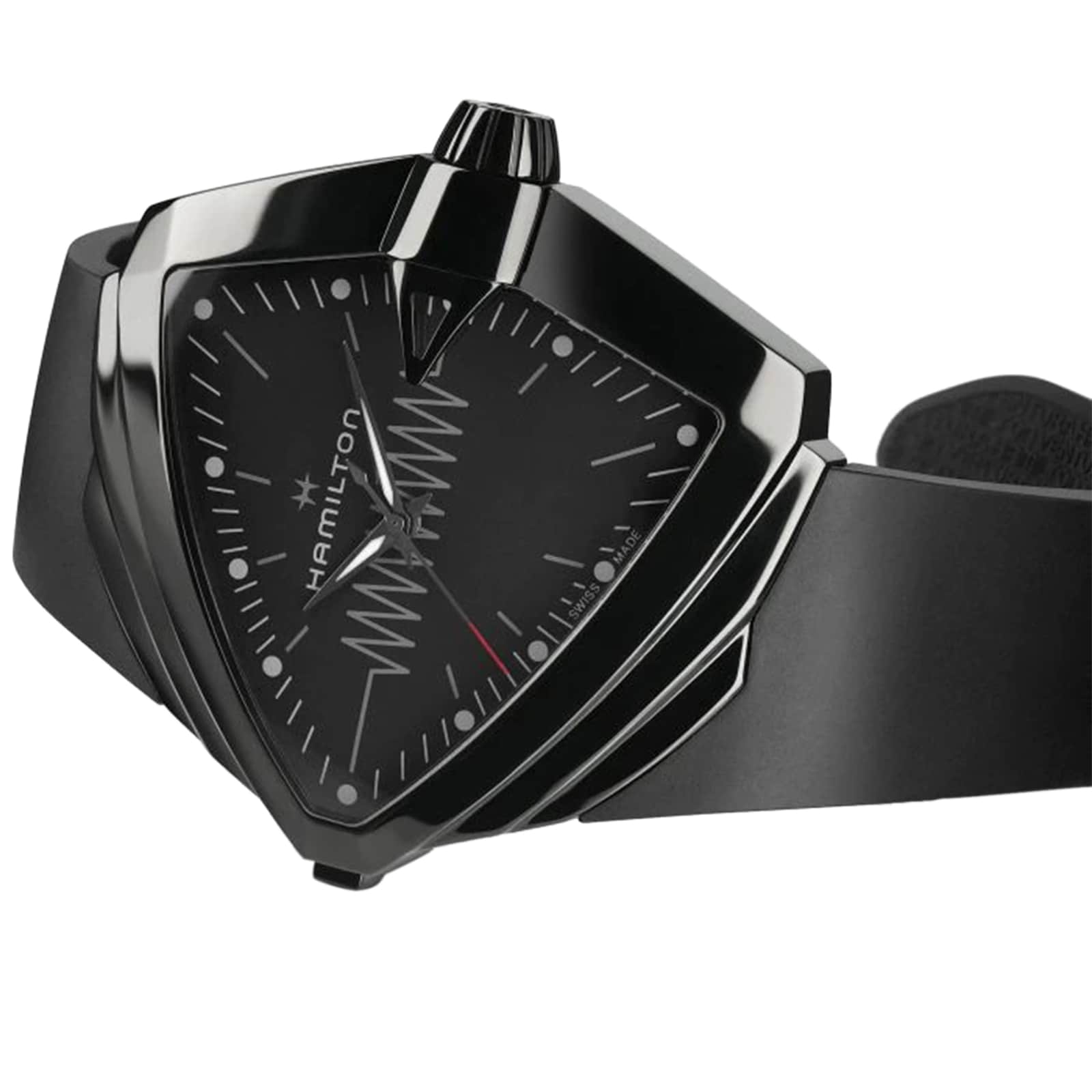Hamilton Ventura H24604330 | 52mm Black Dial | Stainless Steel Quartz Watch - Image 3
