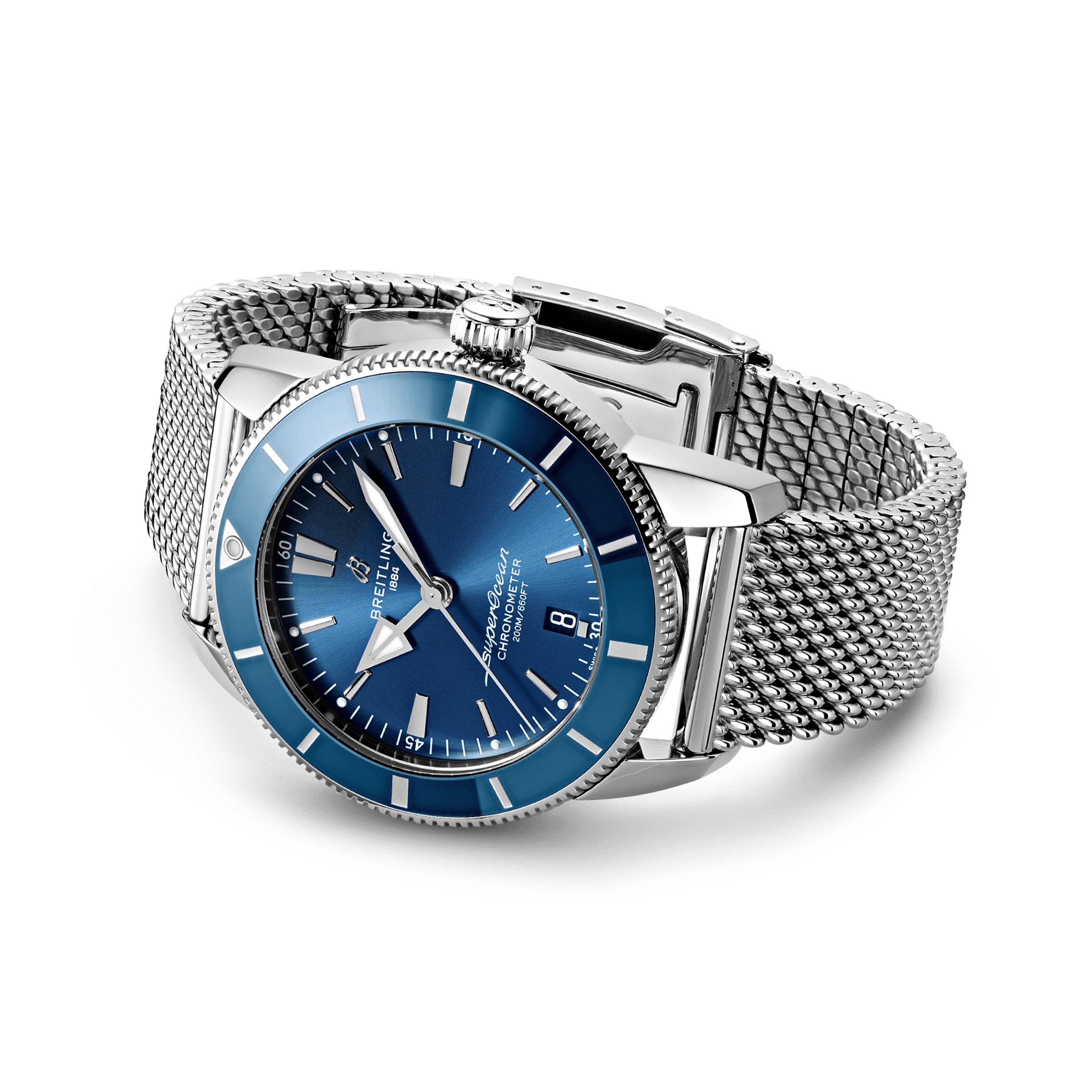 Breitling Superocean Heritage 44mm Blue Dial Automatic Watch - Stainless Steel - Image 3
