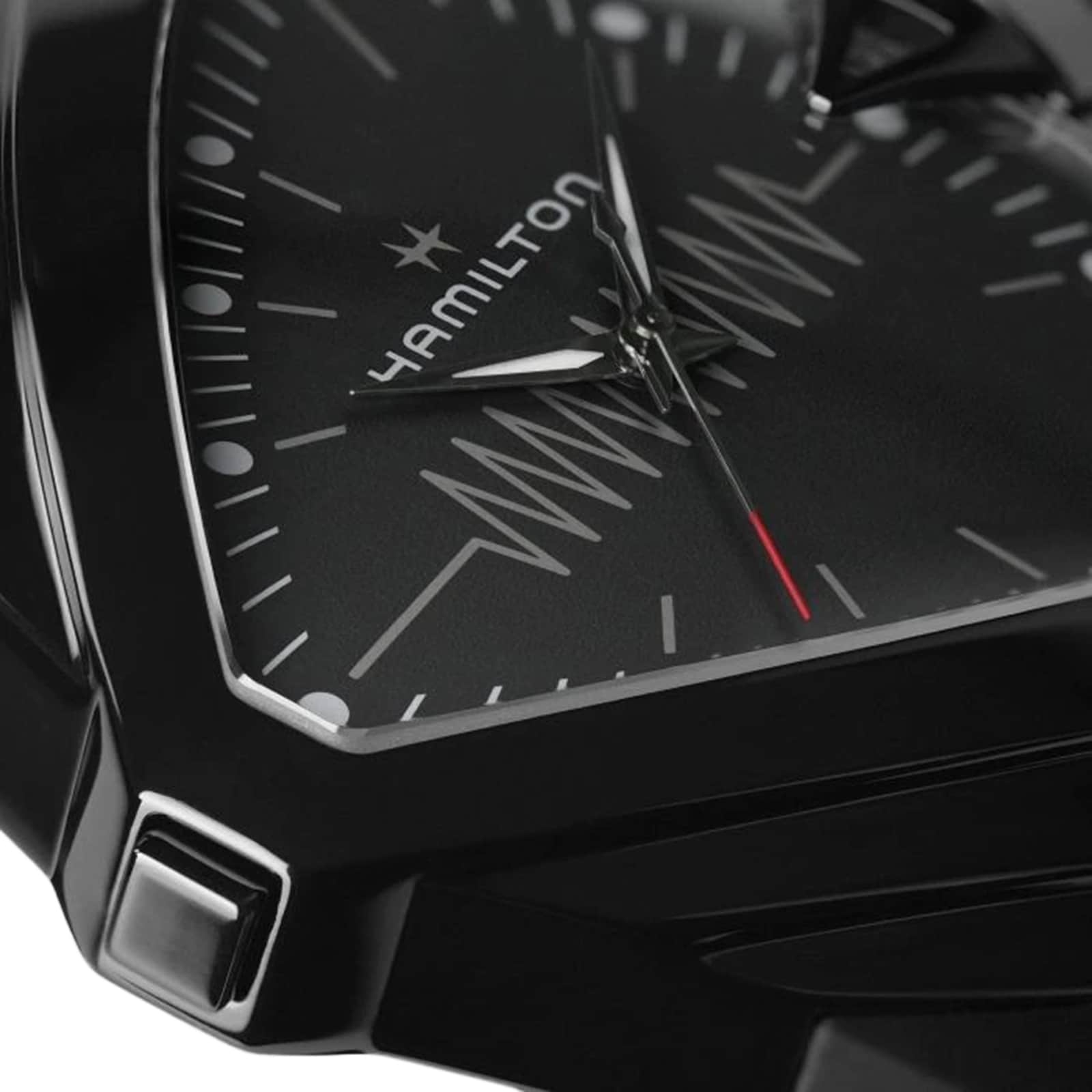 Hamilton Ventura H24604330 | 52mm Black Dial | Stainless Steel Quartz Watch - Image 4