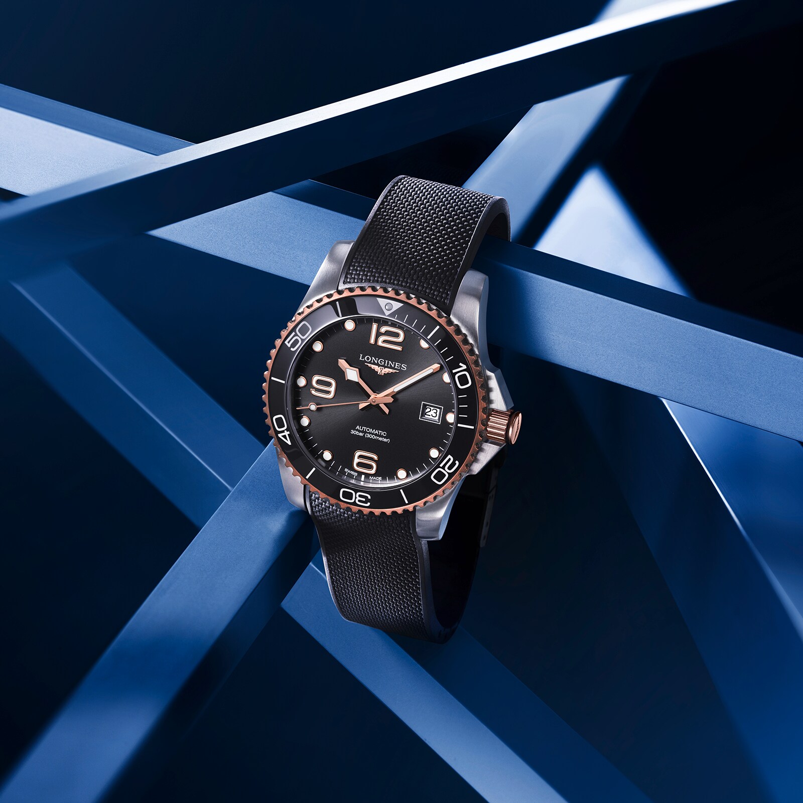 Longines HydroConquest L37813589 | 41mm Automatic Black | 300M Water Resistant - Image 4