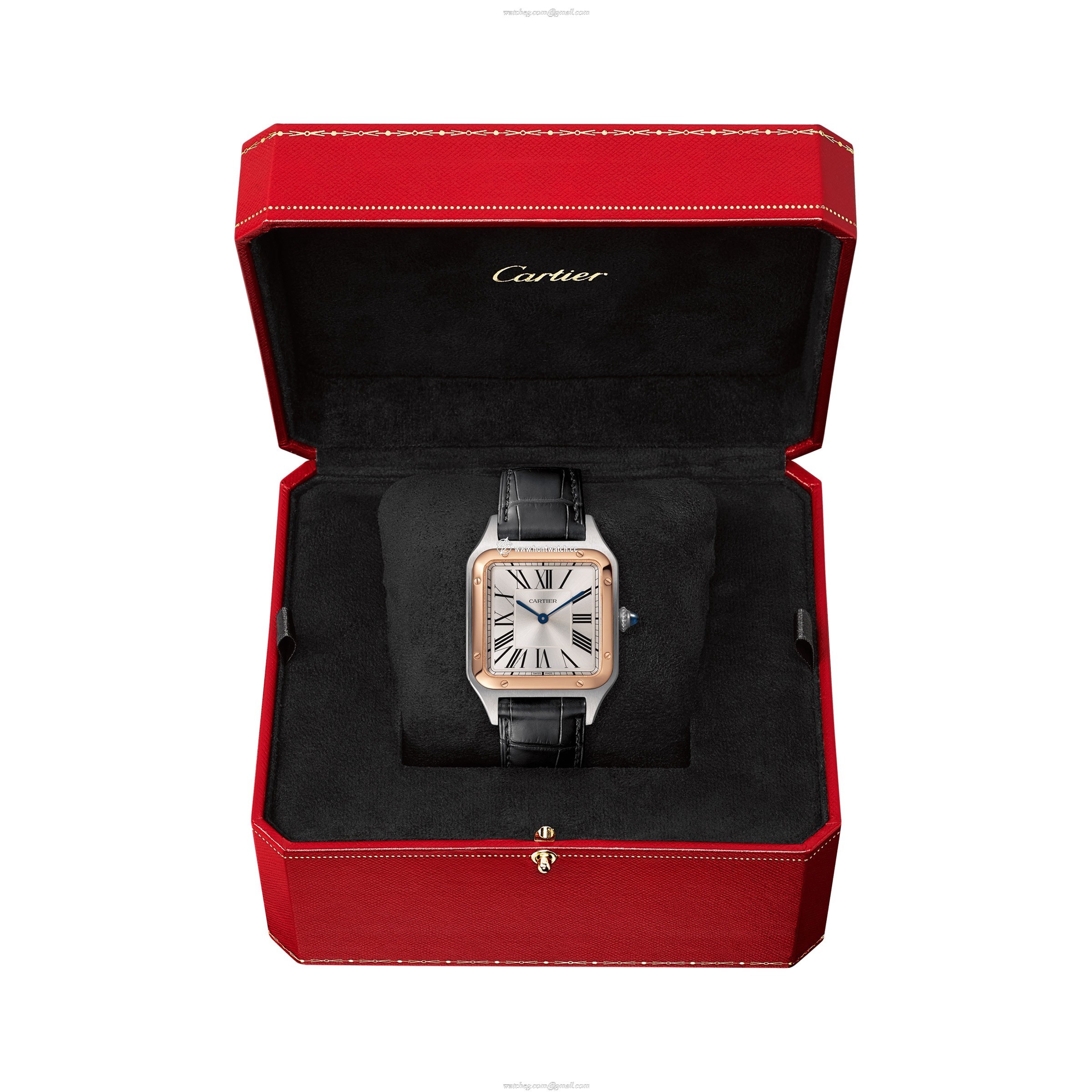 Cartier Santos-Dumont W2SA0011 Steel & Rose Gold Quartz Watch | 31mm Silver Dial - Image 2